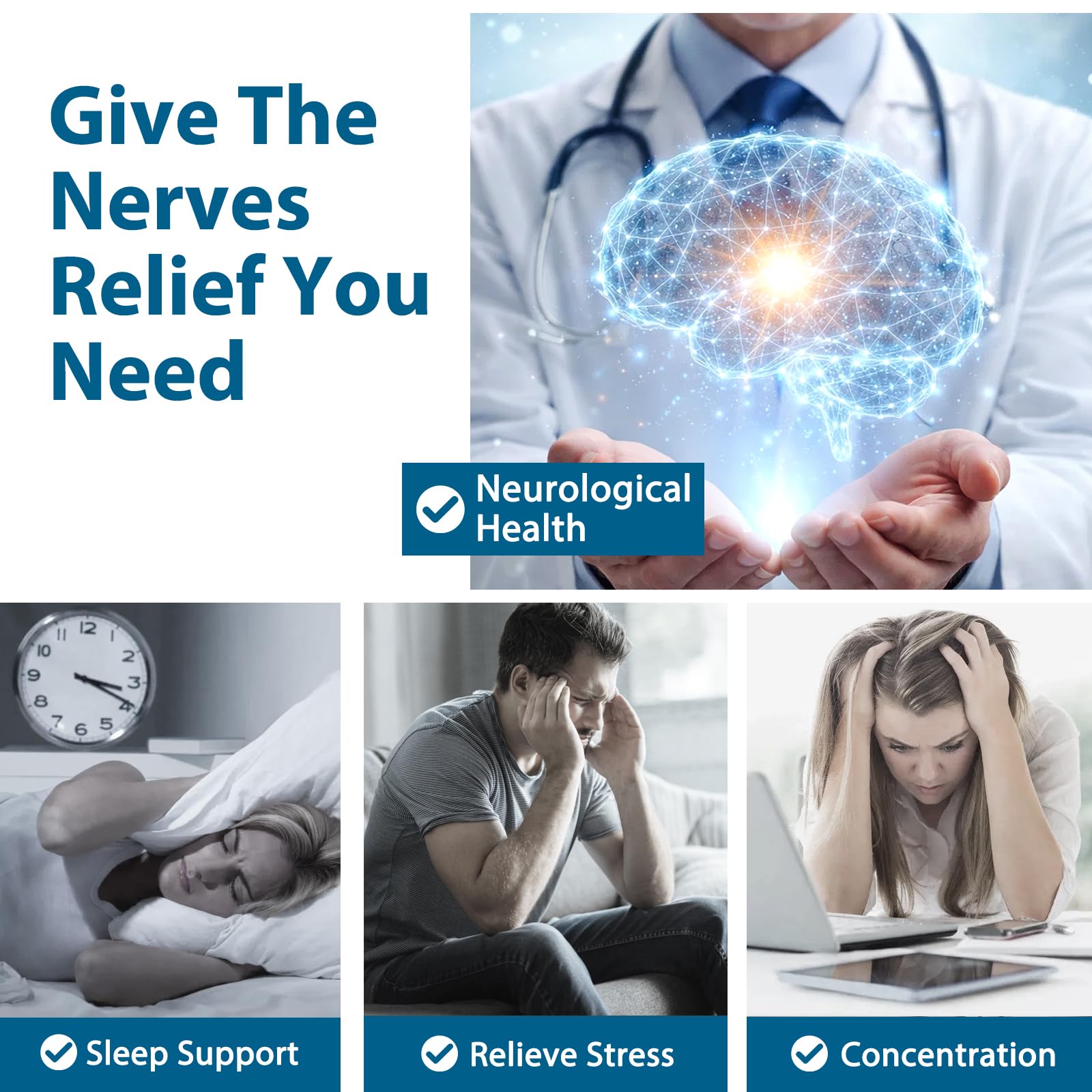 DQQI Migraine Relief Supplement | 120 Capsules Liposomal Neurological Health Formula with Magnesium Glycinate, Riboflavin (Vitamin B2) & Feverfew | Daily Brain Function DQQIAu supplements