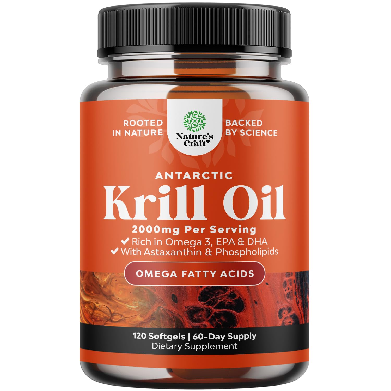 Antarctic Krill Oil 2000mg Softgels Per Serving - Omega 3 Krill Oil Supplement Natures CraftUS supplements