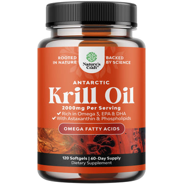 Antarctic Krill Oil 2000mg Softgels Per Serving - Omega 3 Krill Oil Supplement Natures CraftUS supplements