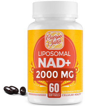 Cuerpo Sano 2000 MG NAD Supplement, Liposomal NAD+ with High Absorption, More Efficient Than Nicotinamide Riboside, Pure & Plus Boosting Supplement, Aging Defense, Metabolism & Cellular, 60 softgels Cuerpo SanoAu supplements