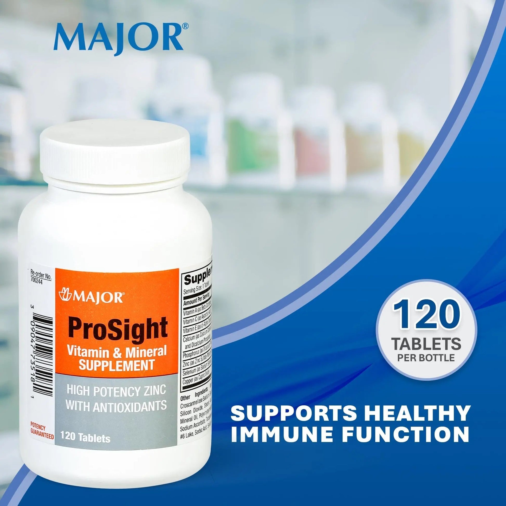 MAJOR ProSight Vitamin and Mineral Supplement - Daily Multivitamin for Women and Men with High Potency Zinc MAJORAu supplements