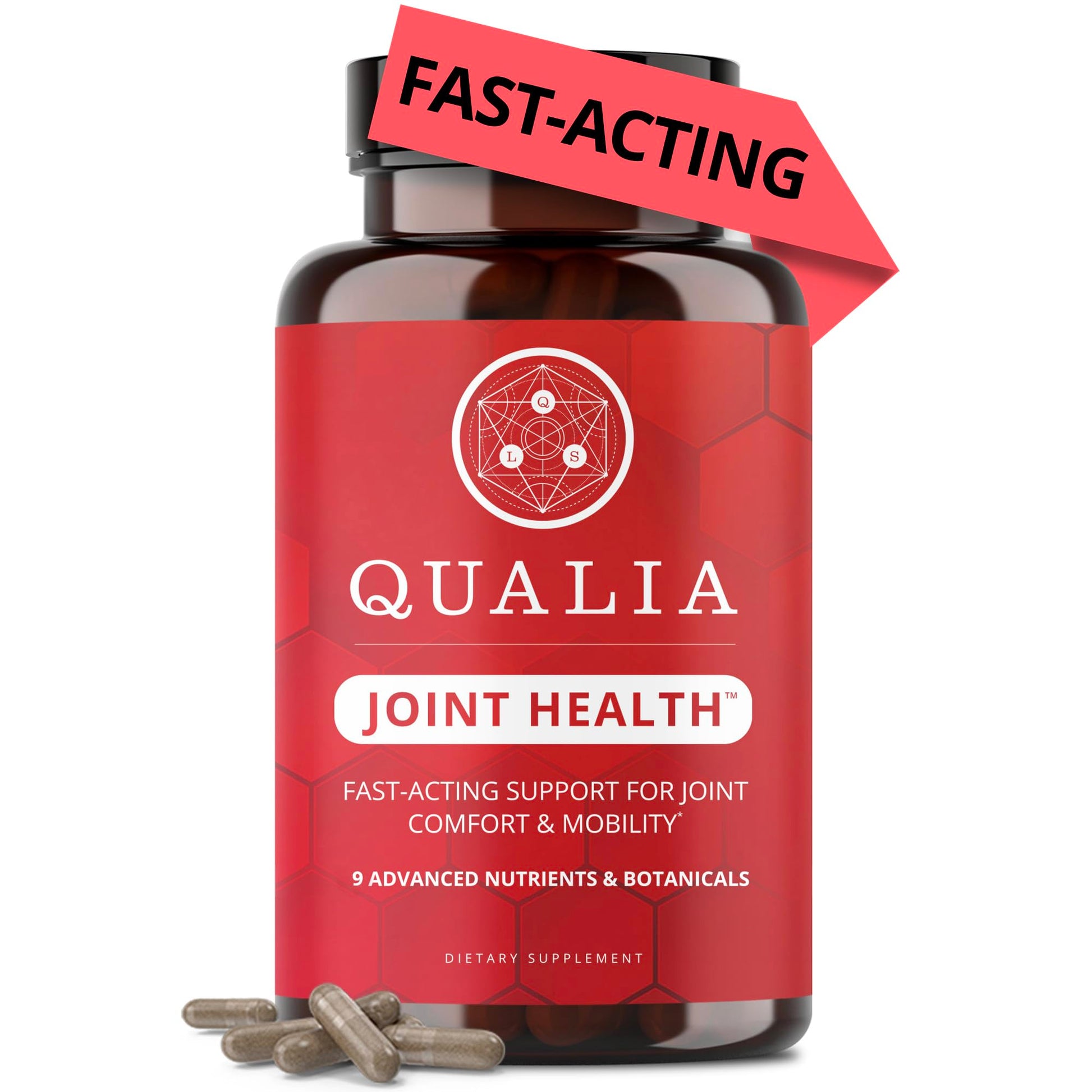 Qualia Joint Health 9 Advanced Joint Health nutrients: denatured Collagen, boswellia, tumeric, Boron, Ginger, L-carnitine. Cartilage Health, Tendon Strength, Healthy Joint Aging (1 Month Supply) QUALIA LIFE SCIENCESAu supplements