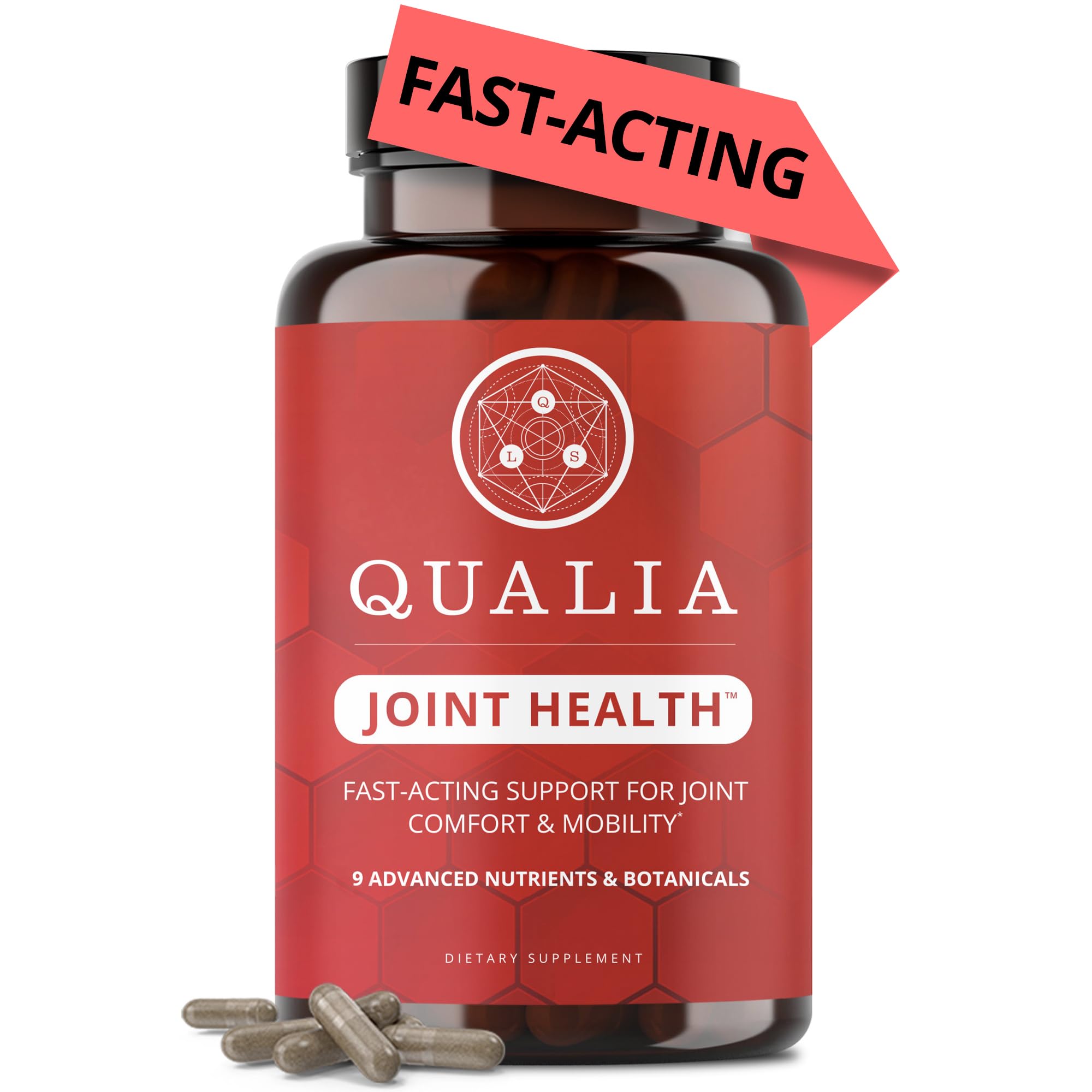 Qualia Joint Health 9 Advanced Joint Health nutrients: denatured Collagen, boswellia, tumeric, Boron, Ginger, L-carnitine. Cartilage Health, Tendon Strength, Healthy Joint Aging (1 Month Supply) QUALIA LIFE SCIENCESAu supplements