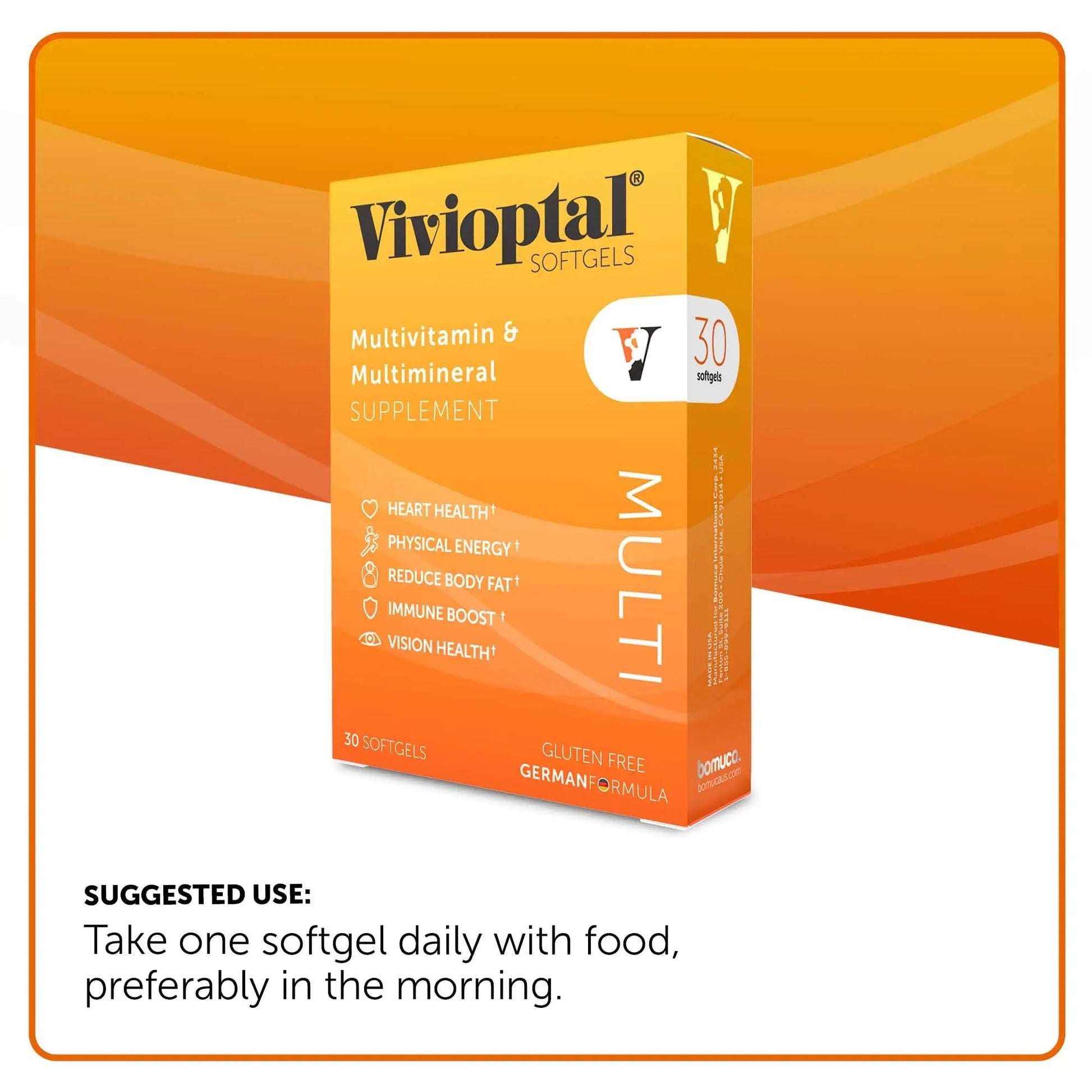 Vivioptal Multi, 30 Softgels, Multivitamin & Multimineral, Gluten Free, German Formula Vivioptal VitaminsAu supplements