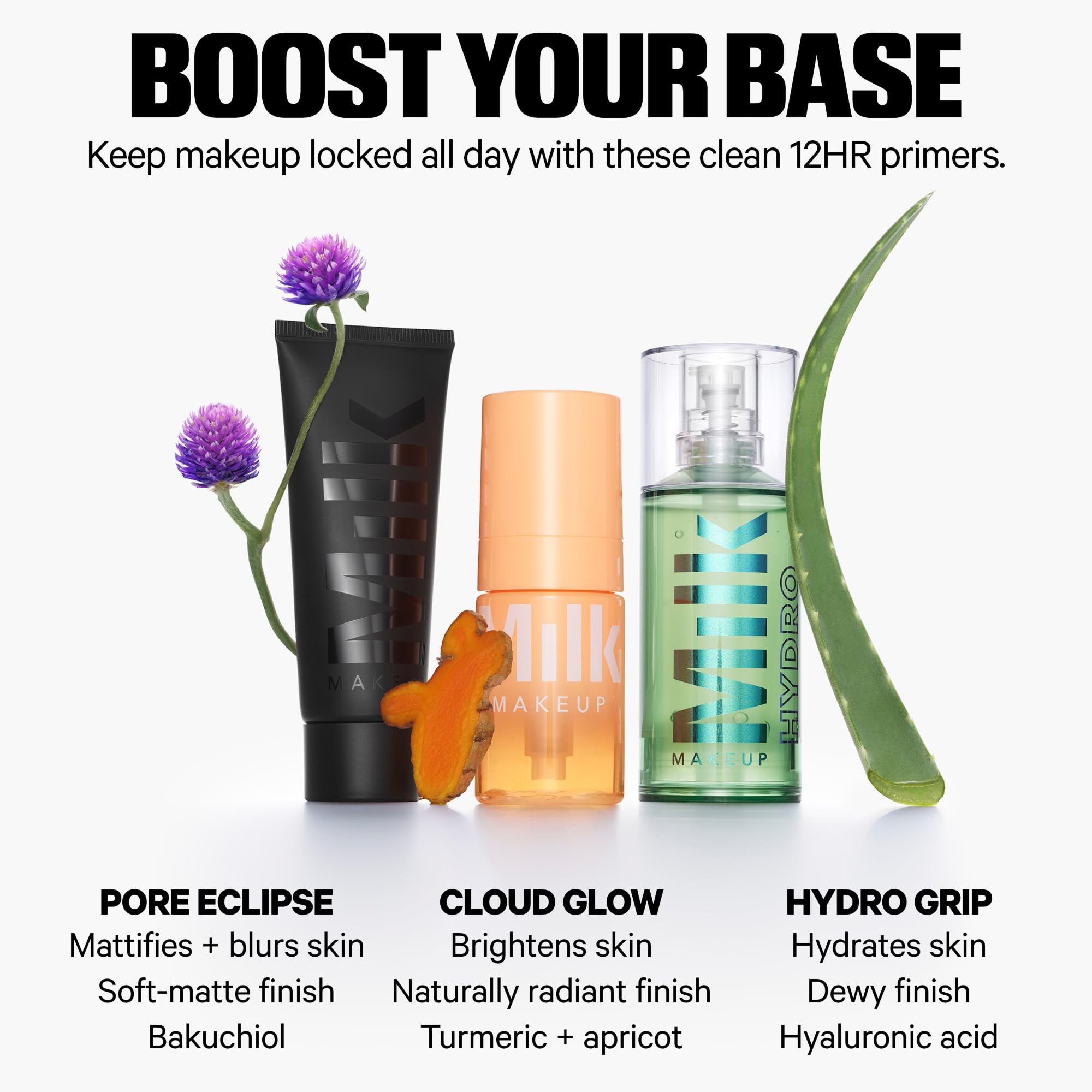 Milk Makeup Hydro Grip Primer with Hyaluronic Acid + Niacinamide – Hydrating Face Primer Grips Makeup for Up to 12 Hours – Silicone-Free, Lightweight Gel with Dewy Finish – 0.33 oz Milk MakeupAu supplements