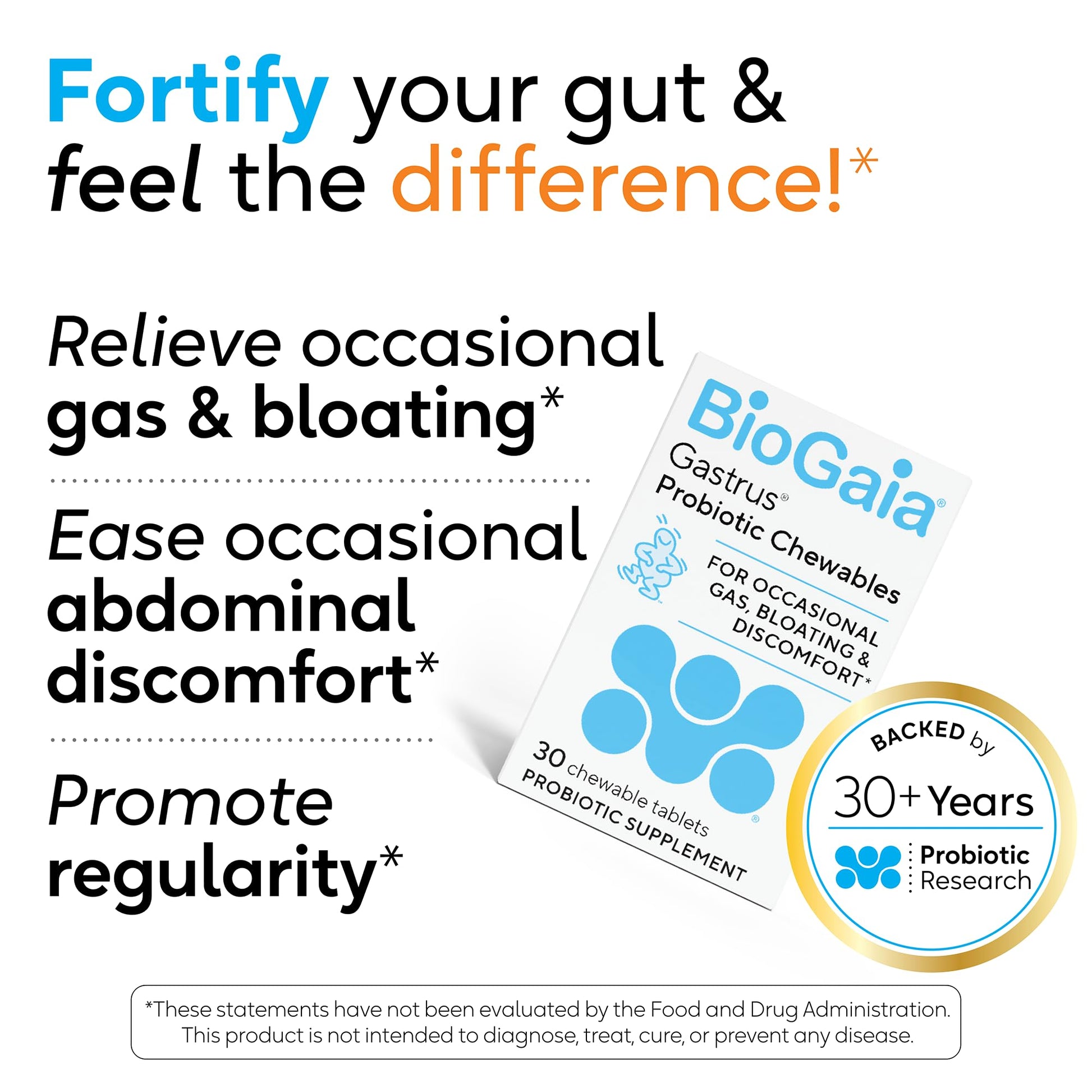 BioGaia Gastrus Gut Health Probiotic | Eases Abdominal Discomfort, Gas & Bloating | Promotes Regularity & a Healthy Gut | Contributes to a Balanced Microbiome | Backed by 30 Years of Research BioGaiaAu supplements