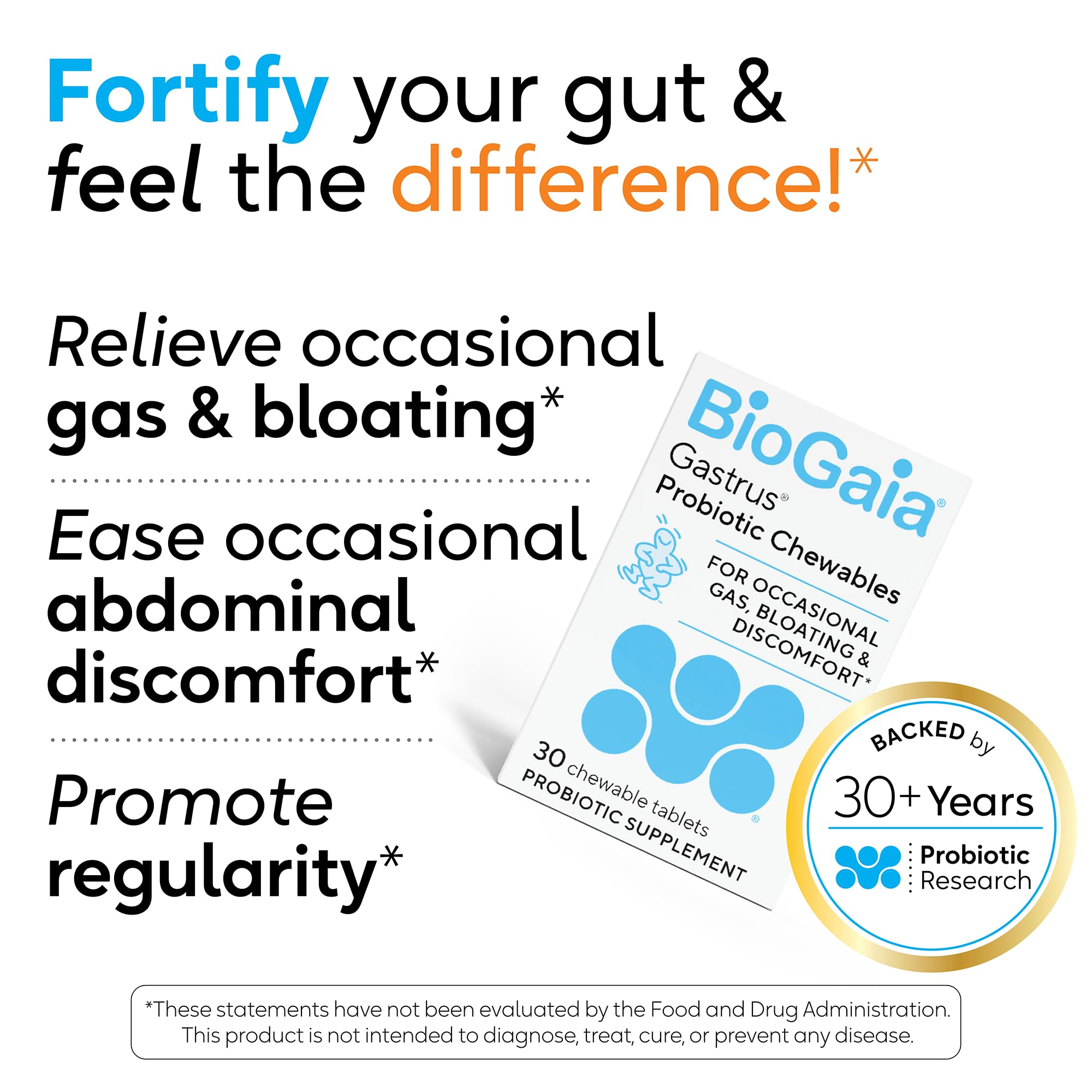 BioGaia Gastrus Gut Health Probiotic | Eases Abdominal Discomfort, Gas & Bloating | Promotes Regularity & a Healthy Gut | Contributes to a Balanced Microbiome | Backed by 30 Years of Research BioGaiaAu supplements