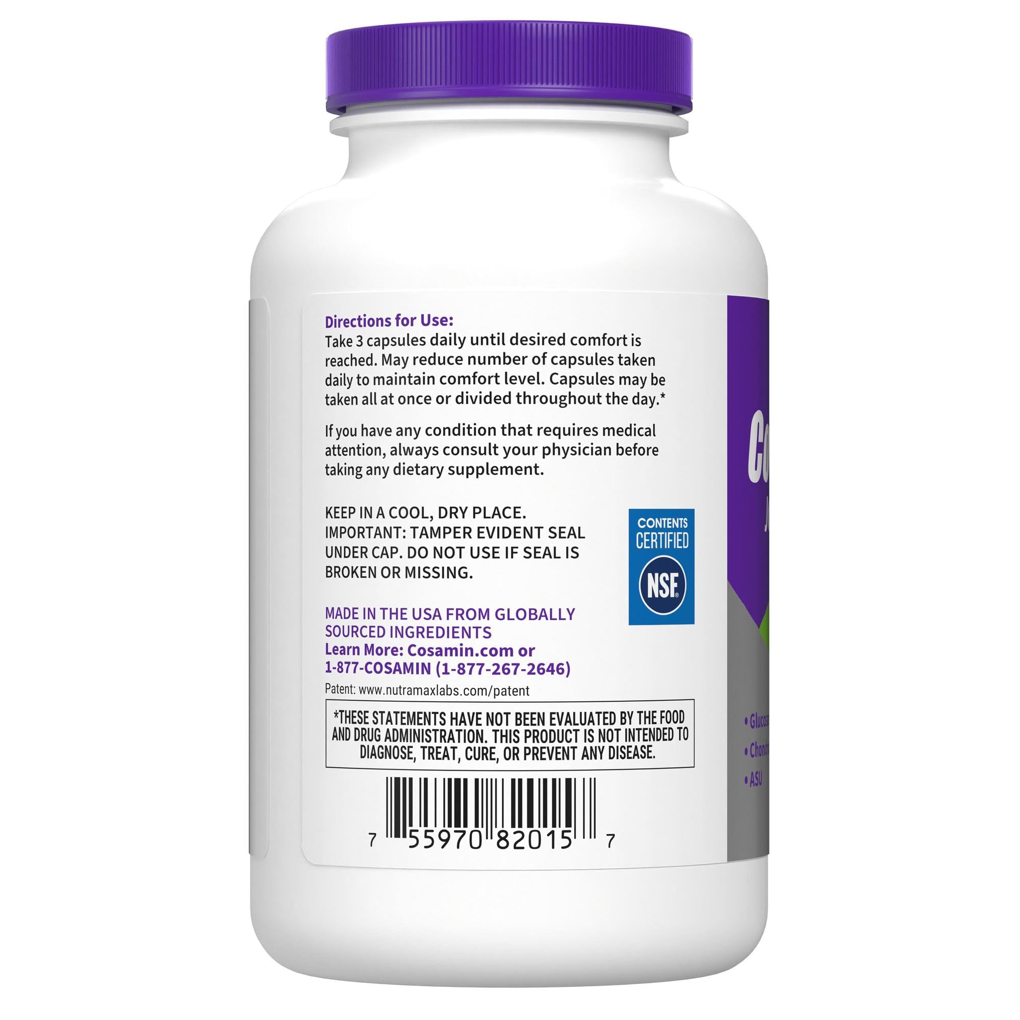 Nutramax Laboratories Cosamin® ASU Joint Health Supplement with Glucosamine, Chondroitin & ASU for Adult Men & Women, Joint Supplement, 230 Capsules Nutramax LaboratoriesAu supplements