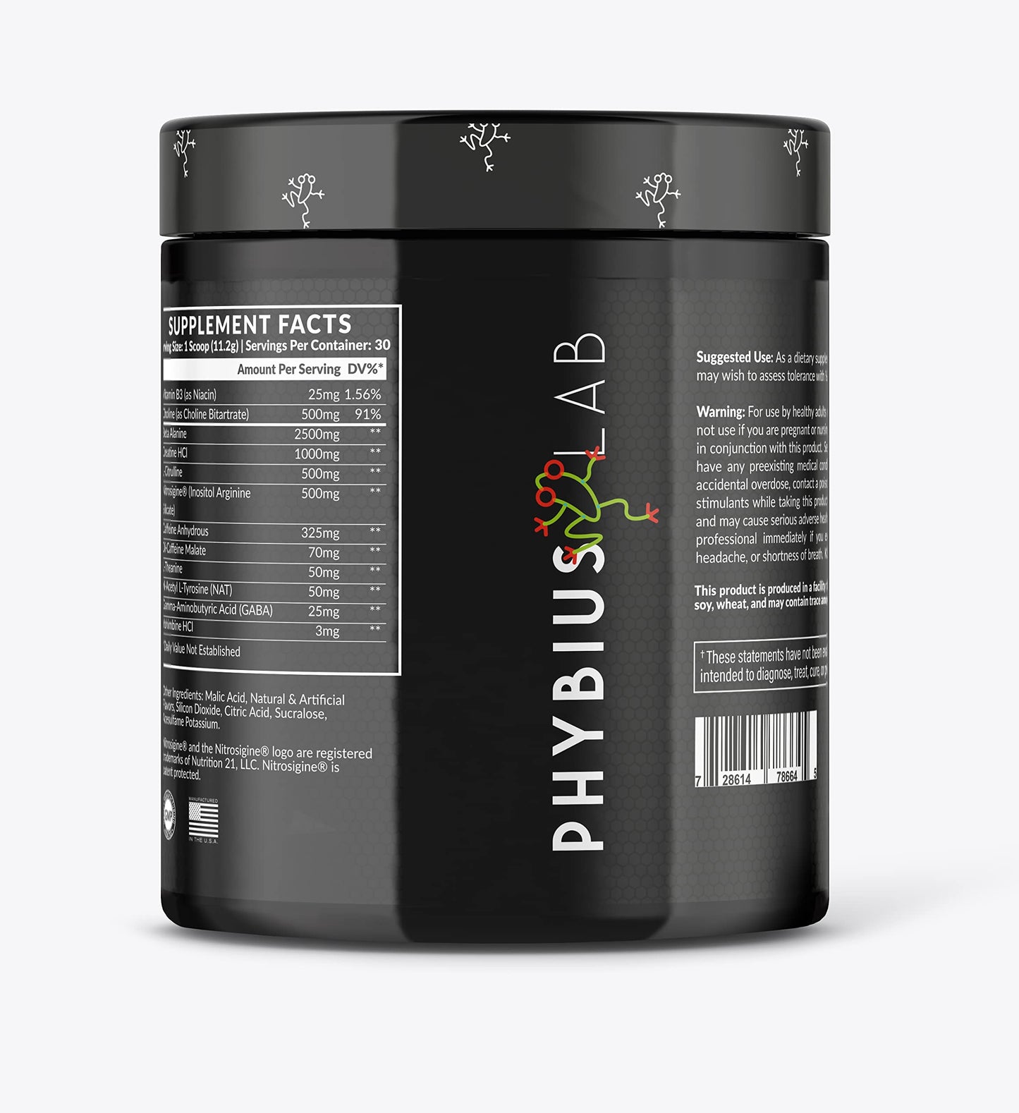 PHYBIUS Lab AM Pre-Workout (Sour Watermelon) Focus, Strength, Powder, 30 Servings PHYBIUS LabUS supplements