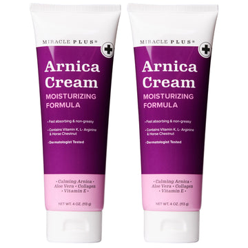 Miracle Plus Arnica Cream Extra Strength Bruise Relief Lotion For Bruising And Swelling On Skin | Arnica Gel, Vitamin K Cream, Skin Care | Moisturizing Bruise Formula With Horse Chestnut, 2-Pack Miracle PlusAu supplements
