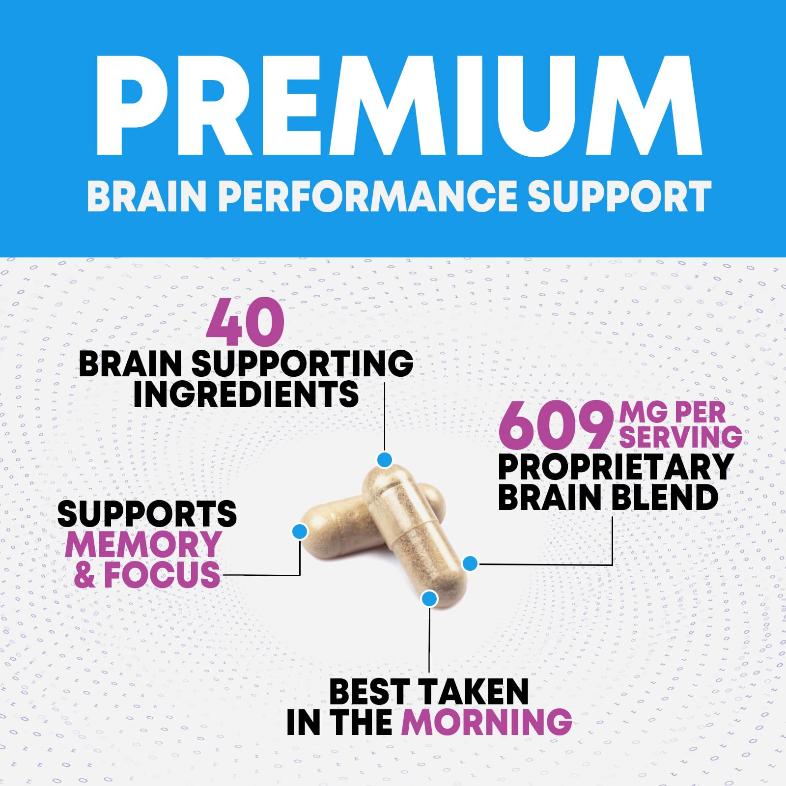 Brain Memory Supplement Pills - 3X Strength Nootropics for Concentration, Clarity & Focus Support - Brain Health Cognitive Vitamins with Bacopa, Phosphatidylserine & DMAE, Brain Booster - 240 Capsules Nature's NutritionAu supplements