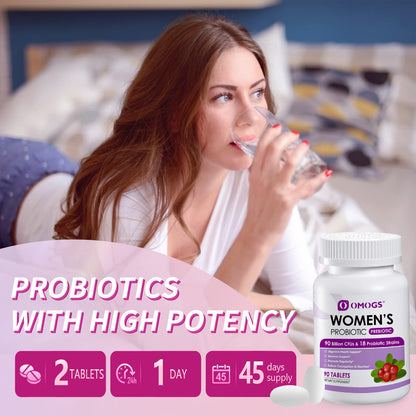 OMOGS Women's Probiotic,with Cranberry Extract and Organic Prebiotics,90 Billion CFUs OMOGSUS supplements
