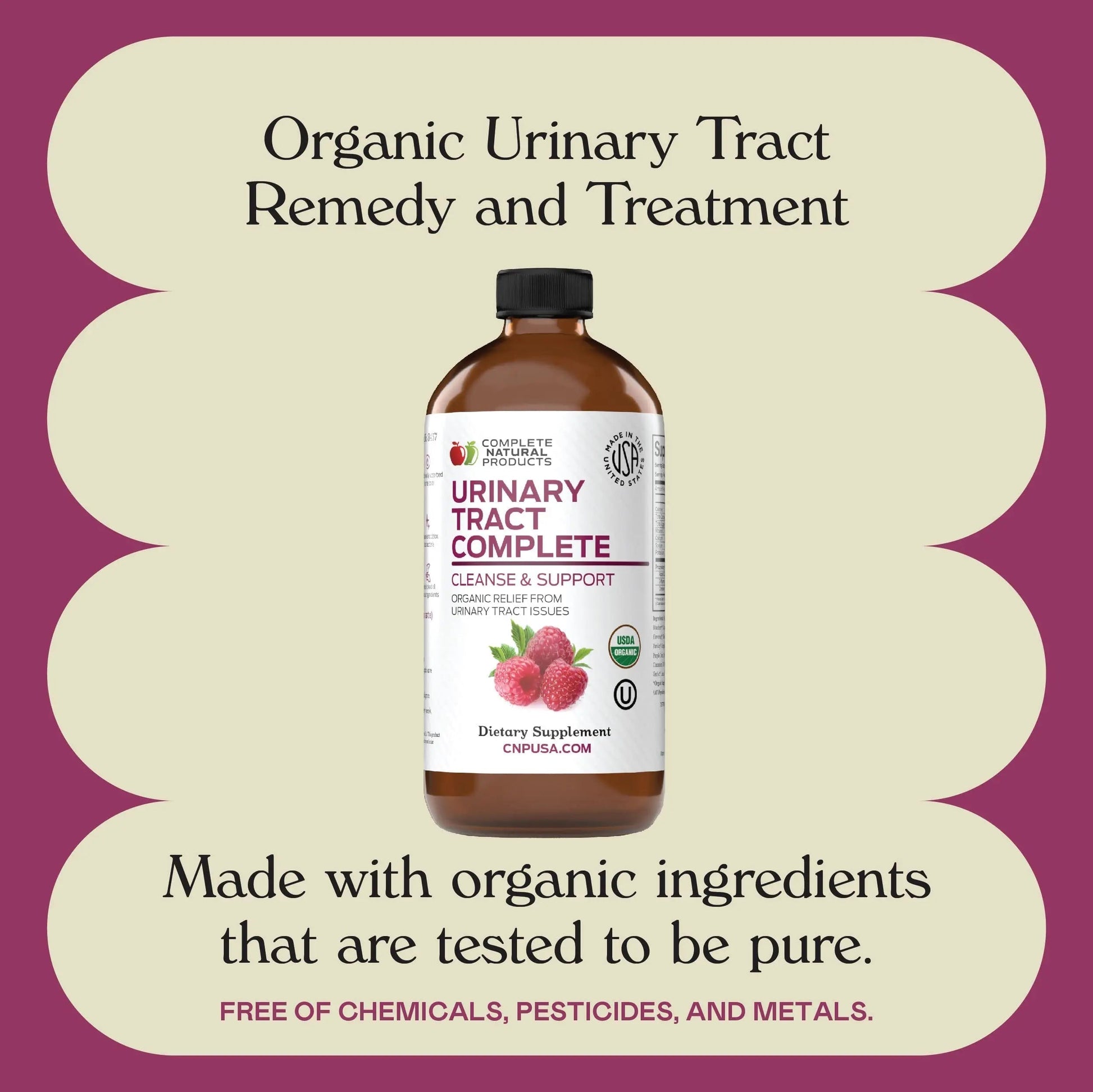 Complete Natural Products Urinary Tract Complete 8oz - Liquid Supplement for a Urinary Tract Cleanse, Defense, Health, and Treatment with Organic Cranberry & Organic D-Mannose Complete Natural ProductsAu supplements