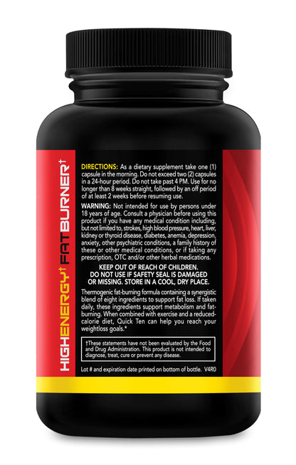 Nutriment Quick Ten - Best Weight Loss Pills - Natural Metabolism Booster NutrimentUS supplements