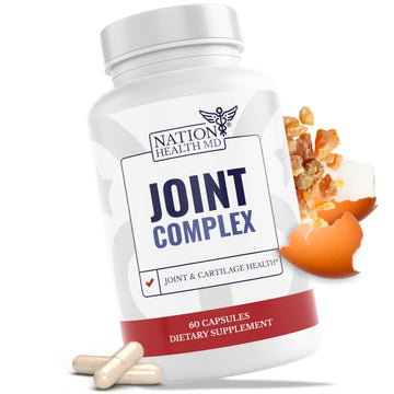 NATION HEALTH MD Joint Complex - Joint & Cartilage Health - Joint Support Supplement with Calcium, NEM Eggshell Membrane, Boswellia Serrata - Knee Supplements for Men & Women, 60 Capsules NATION HEALTH MDAu supplements