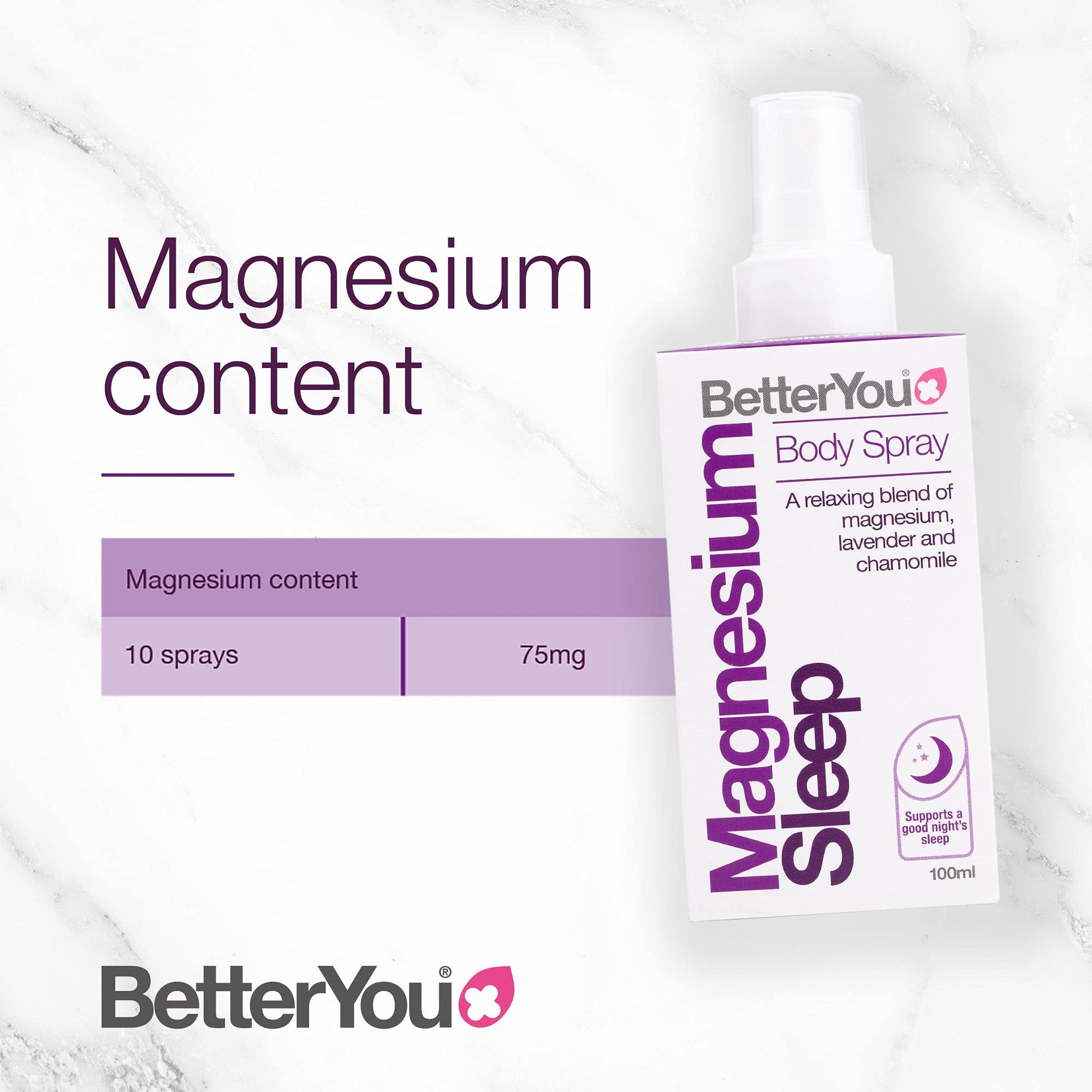 BetterYou Magnesium Sleep Body Spray, Made with Zechstein Magnesium Chloride BetterYouUS supplements