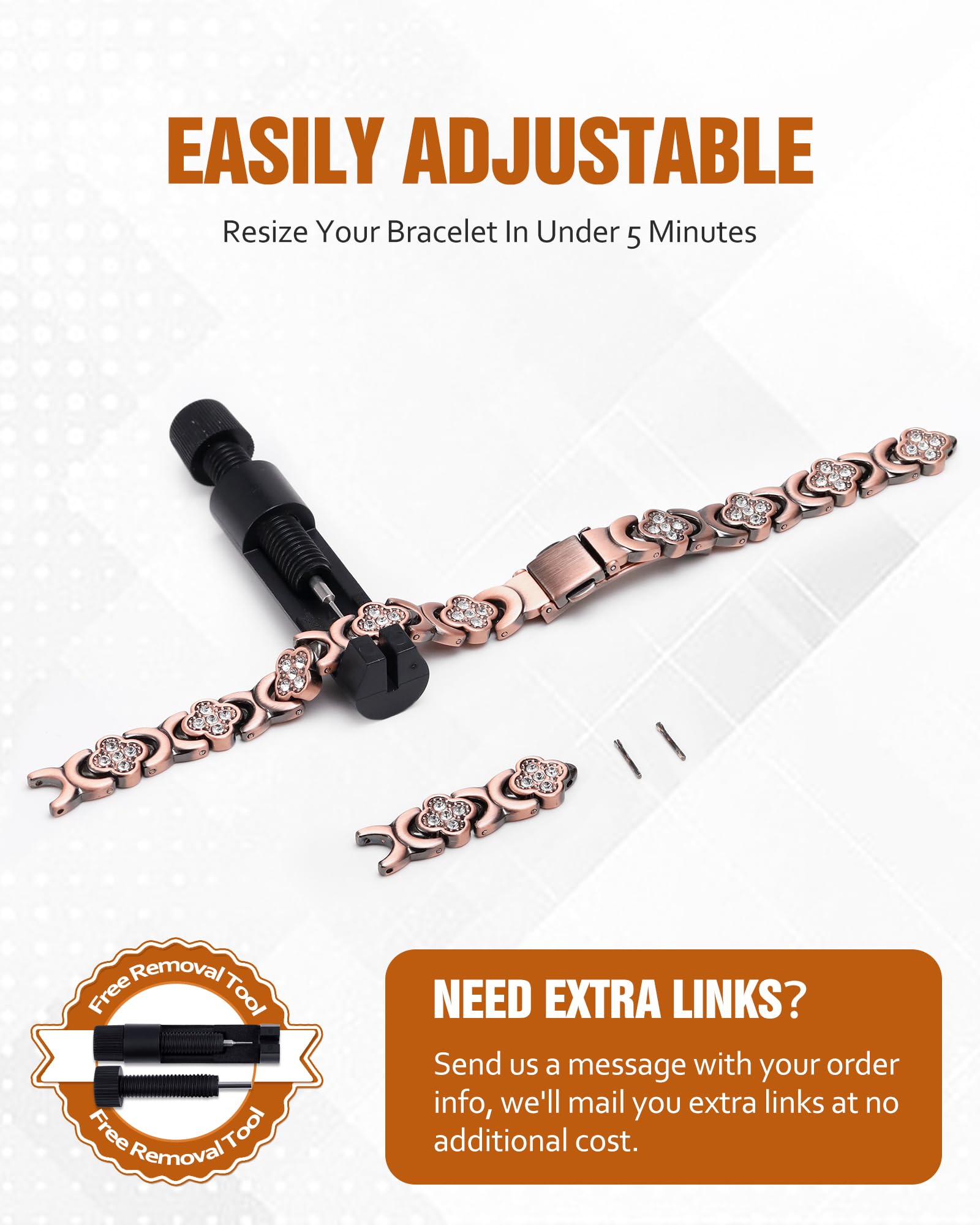 Jecanori Women's Pure Copper Bracelet, Ultra Strength Magnetic Copper Bracelets for Women JecanoriAu supplements