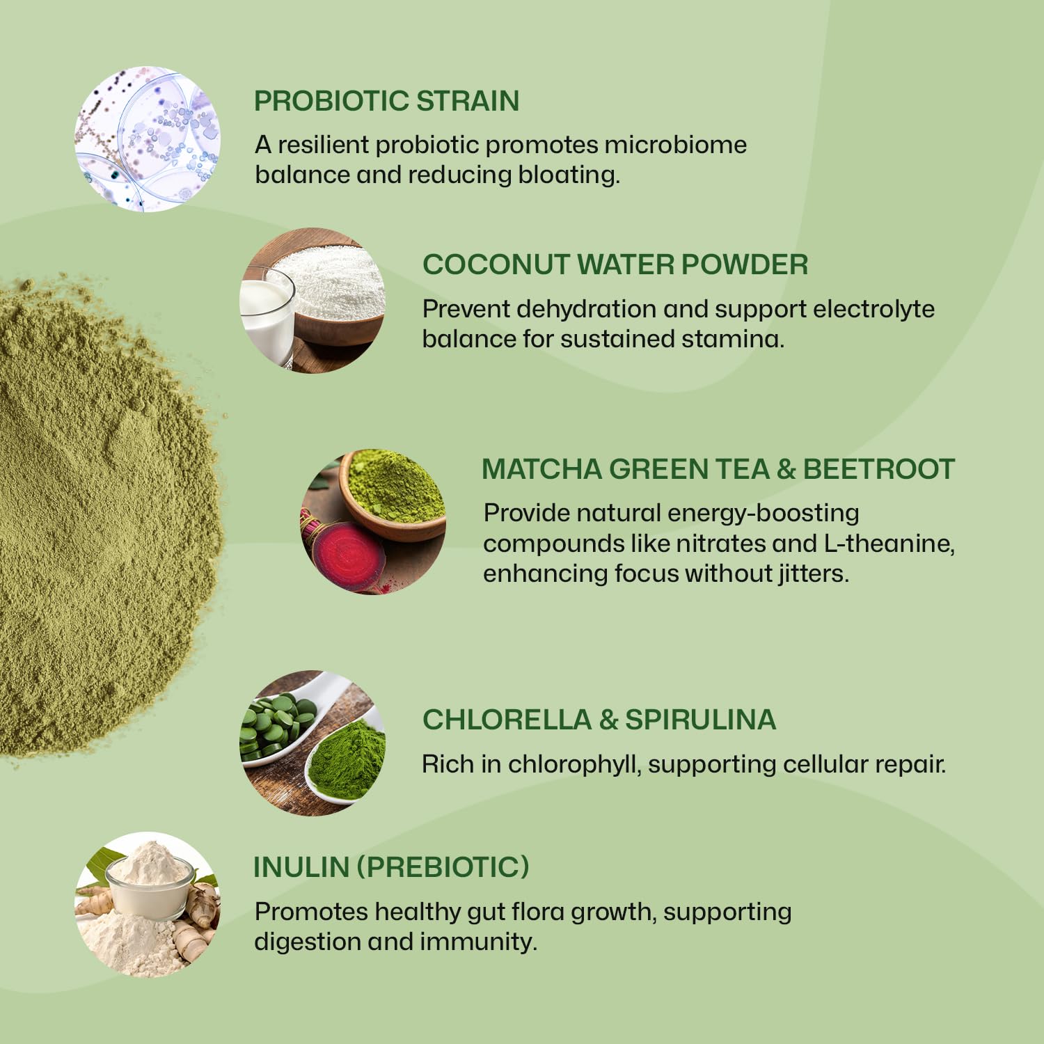 ColonBroom Superfood Greens Powder Supplement | Super Greens Juice Powder with Probiotics, Prebiotics, Spirulina & Chlorella | Natural for Energy, Immunity, Digestion & Detox Support | 28 Servings ColonBroomAu supplements