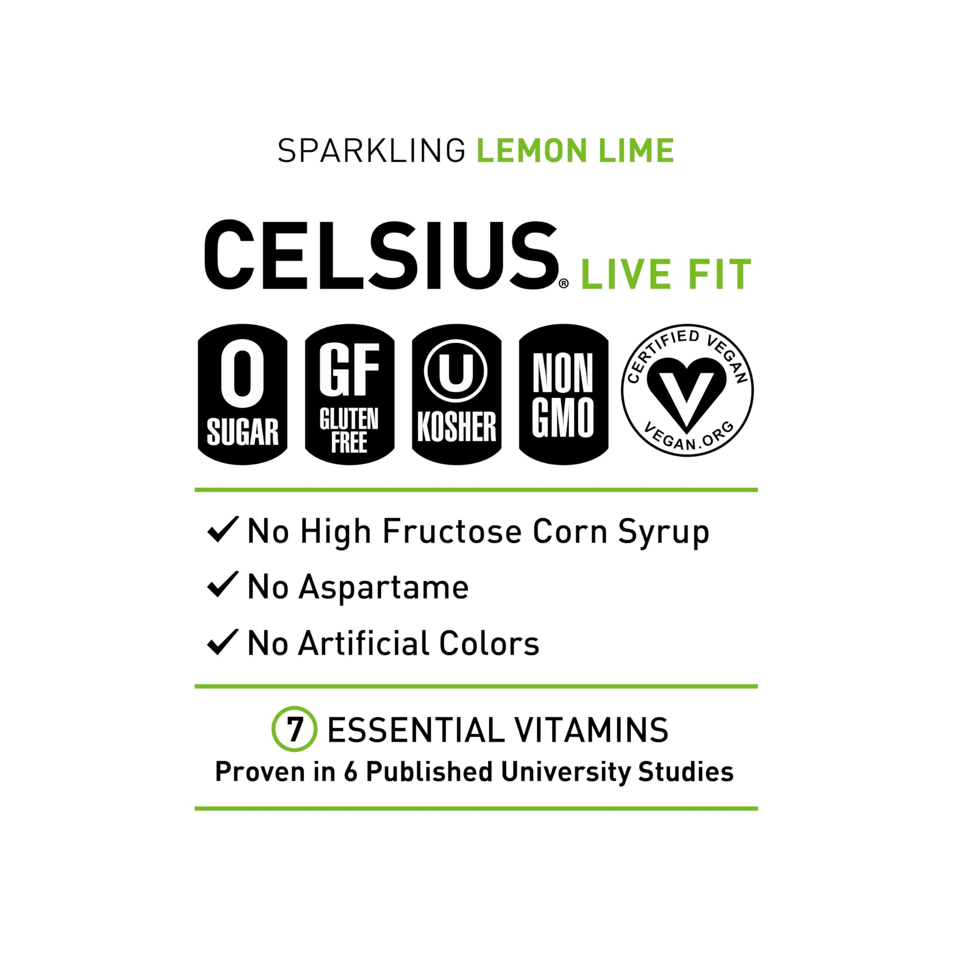 CELSIUS Sparkling Lemon Lime, Functional Essential Energy Drink, 12 Fl Oz (Pack of 12) CELSIUSUS supplements