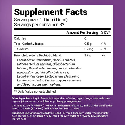 Dr. Berg's Friendly Probiotic Liquid Supplement Drink Mix w/ 12 Live Probiotics Strains Dr. Berg NutritionalsUS supplements