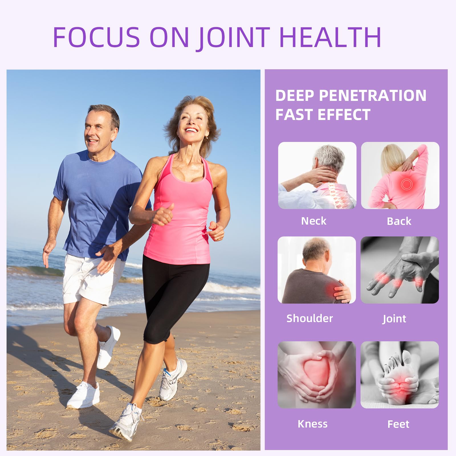 Nodfens Joint Pain Gel, Purple Relief Soothing Massage Cream for Knees, Neck, Feet, Hand Whole Body NodfensAu supplements