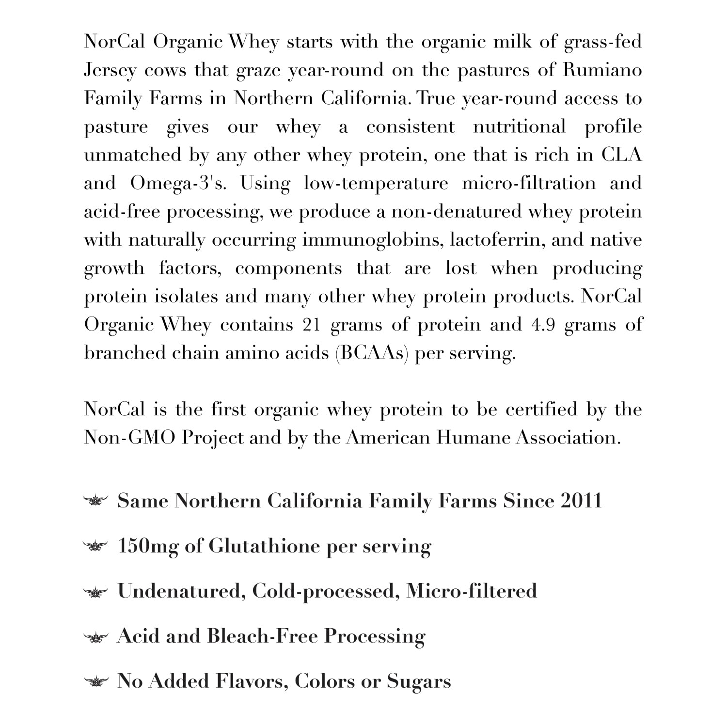 NorCal Organic Unflavored Whey Protein - 2lbs Bulk | 100% Grass-Fed, USDA Certified NorCal OrganicUS supplements