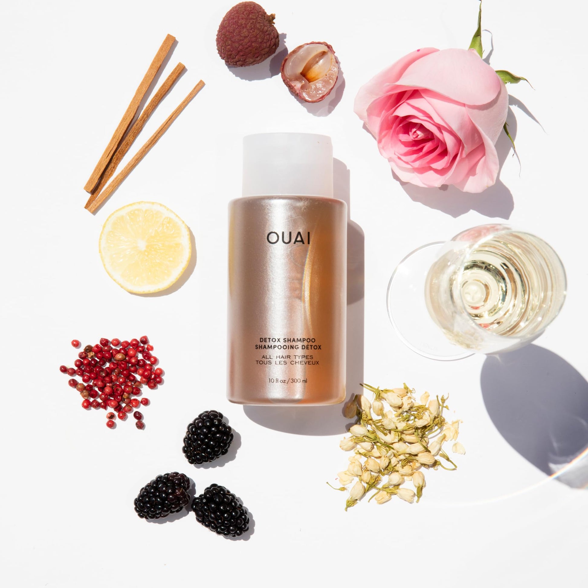 OUAI Detox Shampoo + Refill - Clarifying Shampoo for Build Up, Oil, Product & Hard Water - Apple Cider Vinegar & Keratin for Clean, Refreshed Hair - Sulfate Free Hair Care (2 Count, 10 Oz/32 Oz) OUAIAu supplements