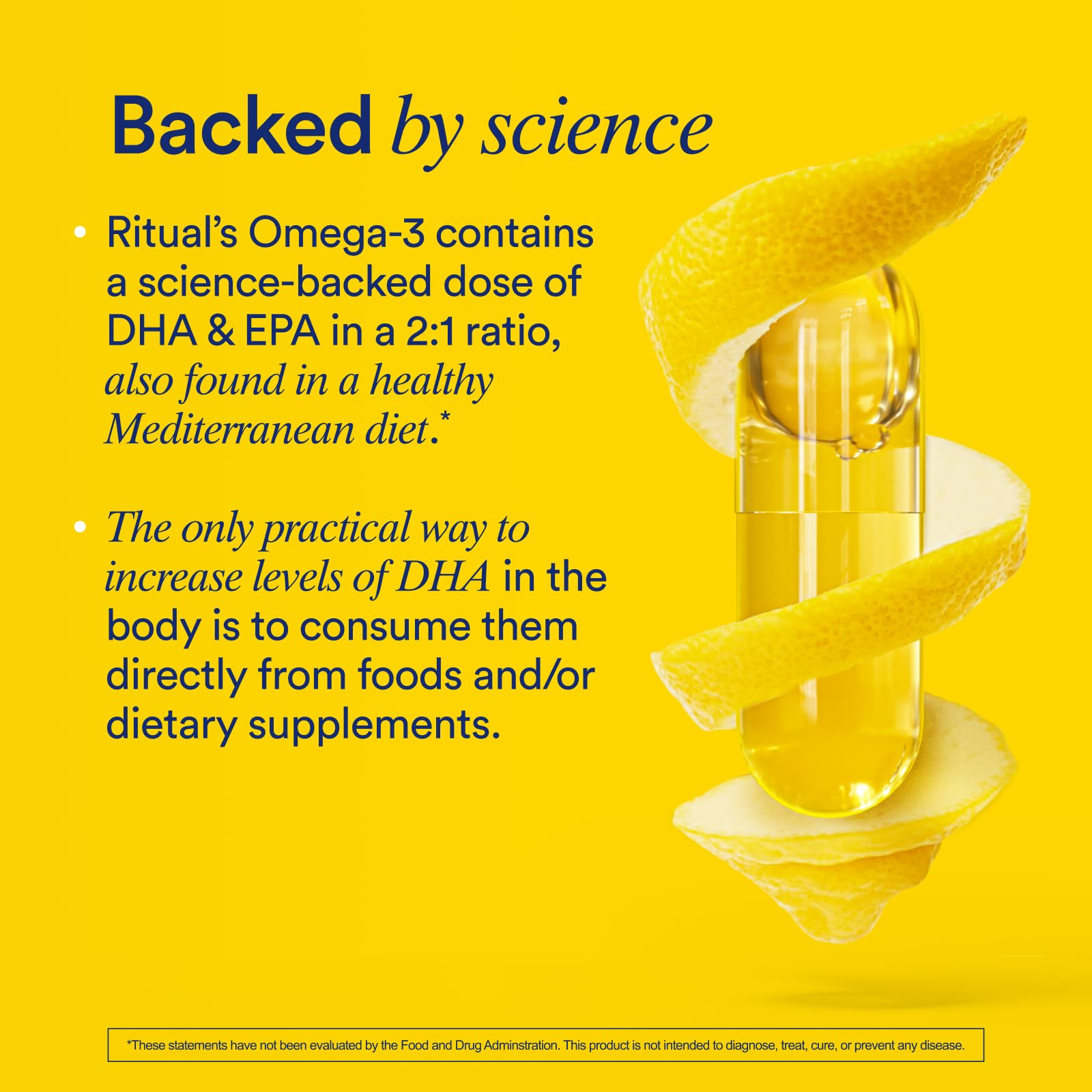 Ritual Omega 3 - Vegan - Science-Backed Dose of DHA & EPA Fatty Acids in 2:1 Ratio, Bioavailable, Brain and Heart Health Support, Minimal Burp-Back, Sustainably Sourced Microalgae, 30 Day Supply RitualUS supplements