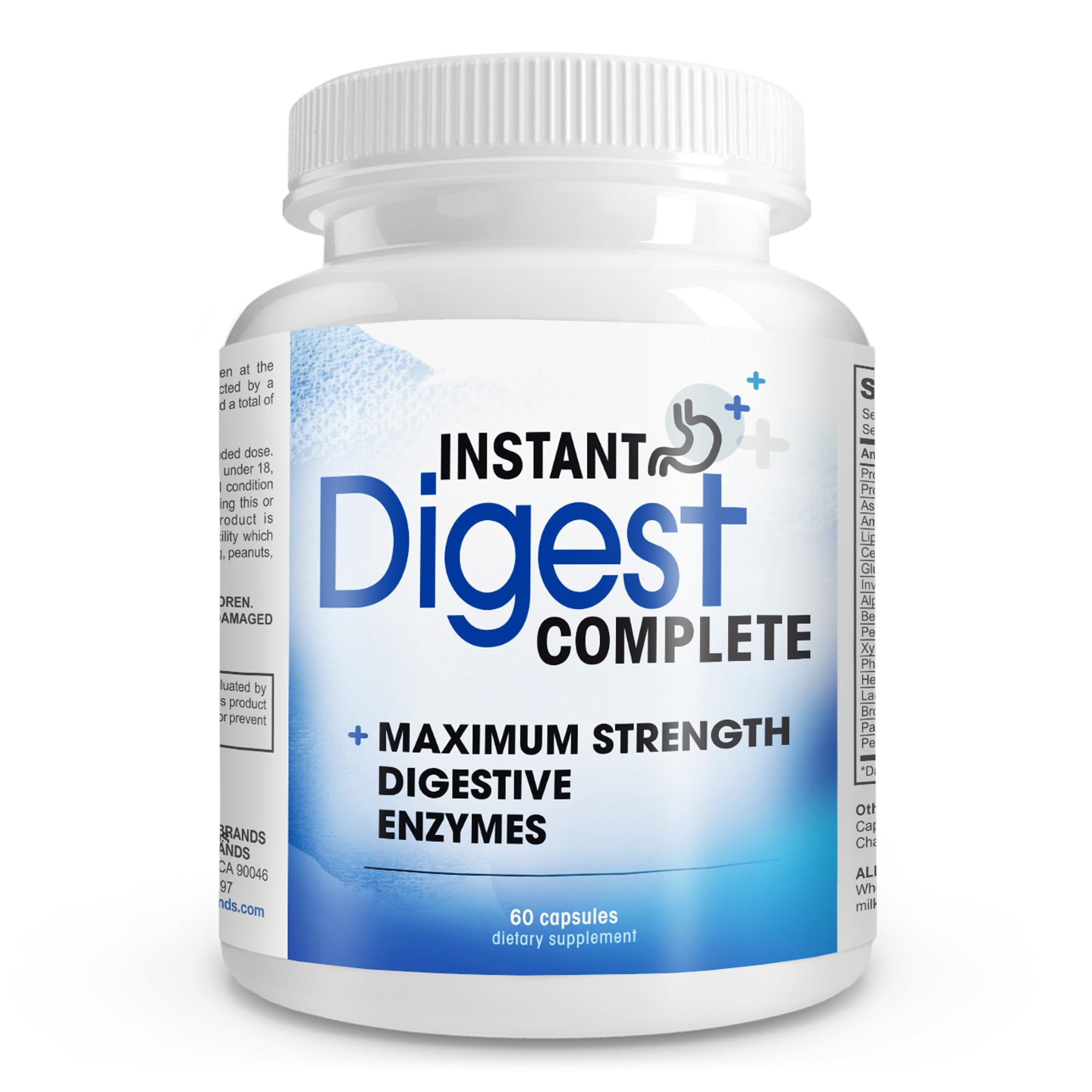 Instant Digest Complete 2-in-1 Probiotic Digestive Enzymes, 60 Capsules Instant BrandsAu supplements