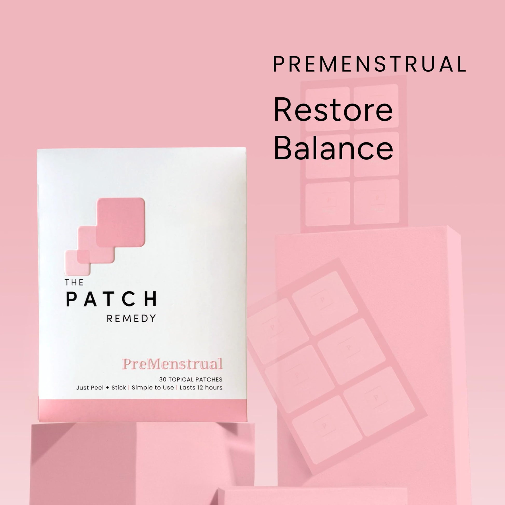 The Patch Remedy Pre Menstrual Patch | Chasteberry, Magnesium, Evening Primrose, Dong Quai, B6 & Vitamin E | 30 Patches The Patch RemedyAu supplements