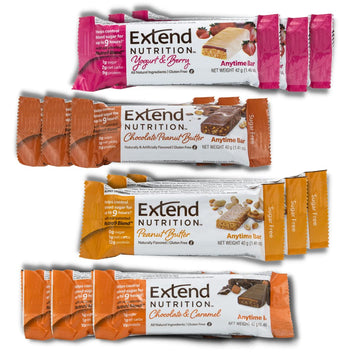 Extend Nutrition Diabetic Snacks for Sugar Control, Low Carb, Low Sugar, Low Calorie Snacks Extend BarUS supplements