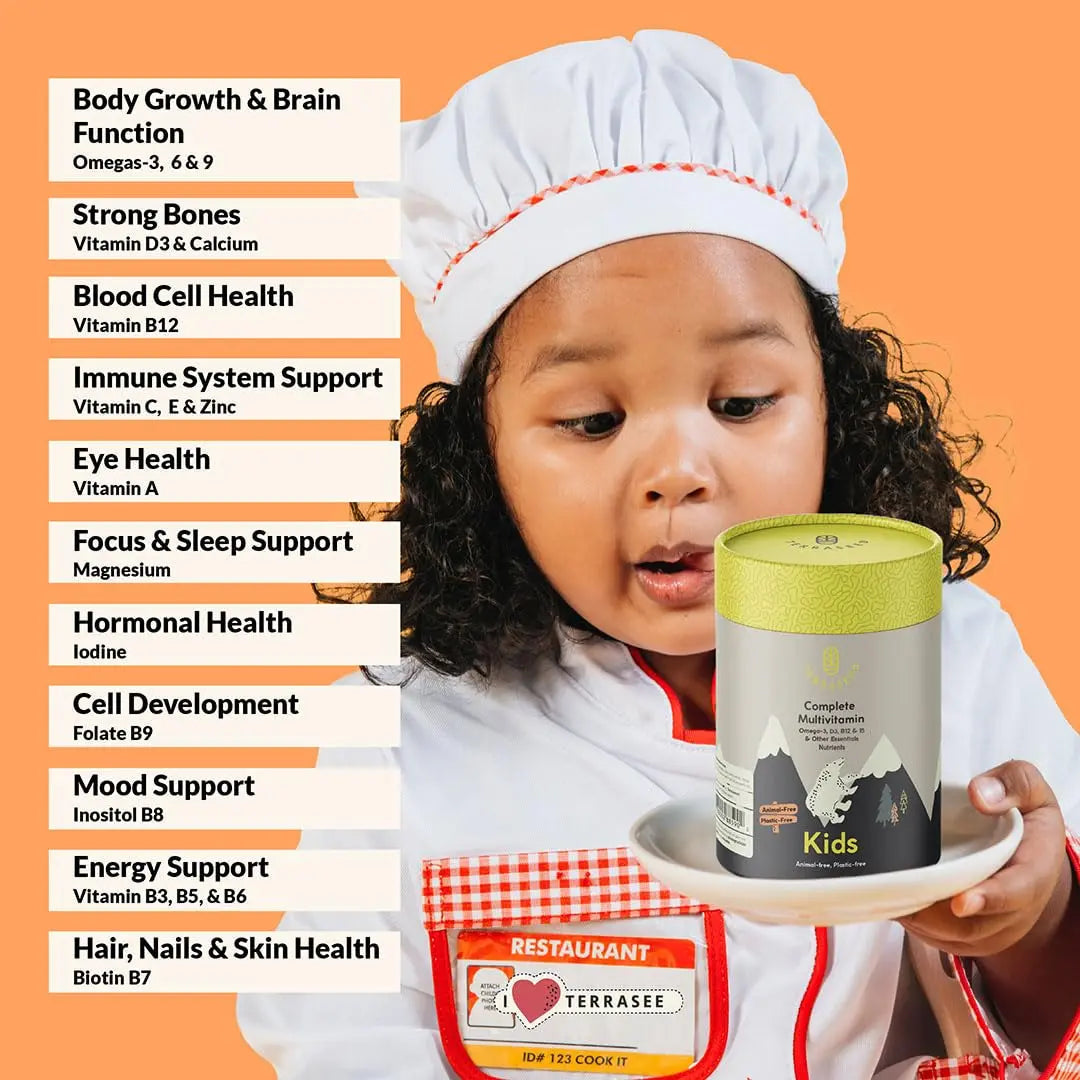 Terraseed Complete Kids Multivitamin Gummies - with Omega 3,6,9, Vitamin B12, Folic Acid, Iodine, Vitamin C, Zinc - Kids Daily Essential Vitamins TerraseedAu supplements