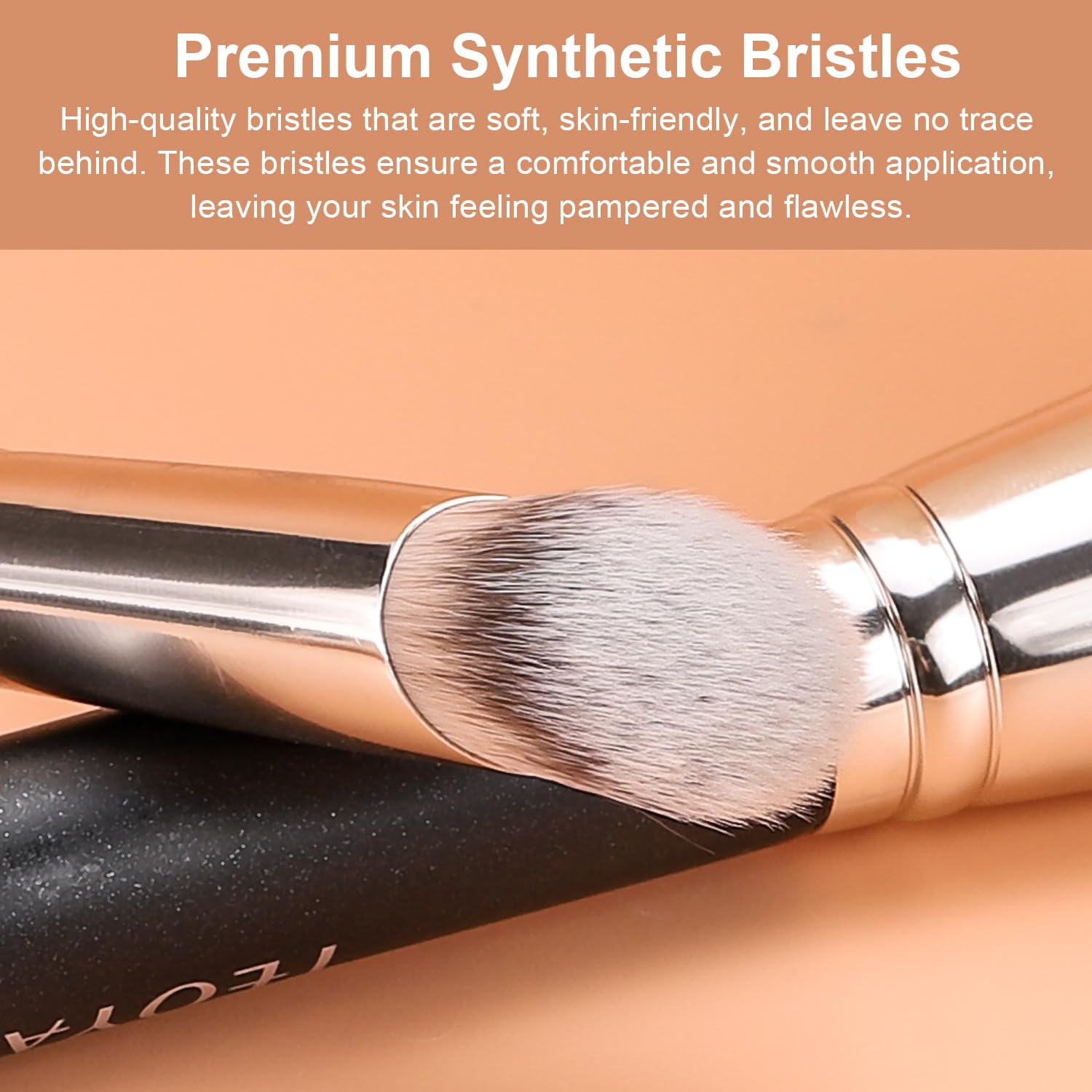 TEOYALL Angled Concealer Brush, Synthetic Contour Brush for Blending Setting Buffing with Liquid, Cream and Powder Cosmetic (Angled Brush) TEOYALLAu supplements
