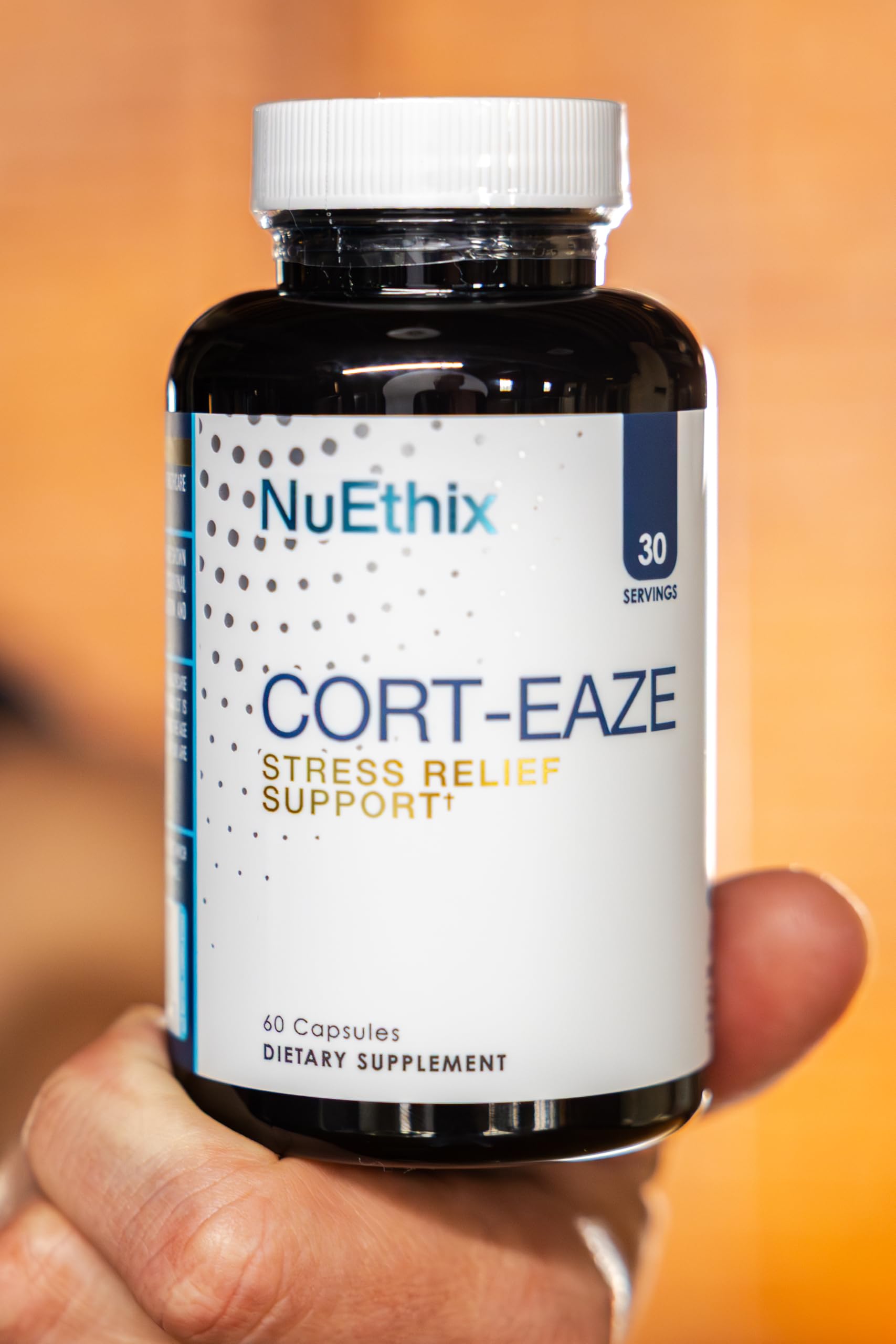 NuEthix Formulations Cort-Eaze - Cortisol Supplement - Health Support Supplement with Ashwagandha, L-Theanine & Rhodiola Rosea - Relaxation and Deep Sleep, 60 Capsules, 30 Servings NuEthix FormulationsAu supplements