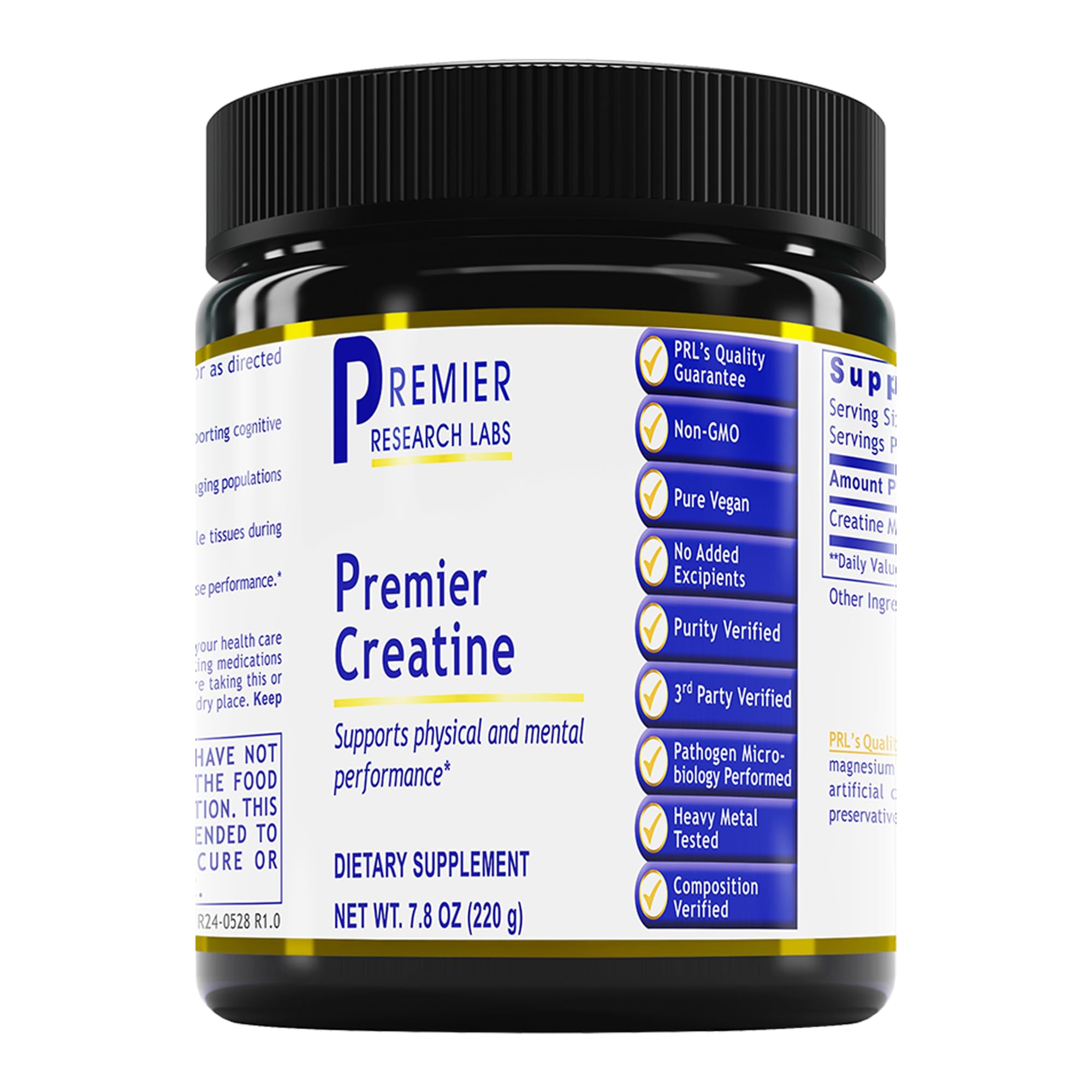 Premier Research Labs Premier Creatine - Creatine Monohydrate Powder, Creatine Powder for Men, Women, Vegetarians, Unflavored Vegan Friendly Formula - 7.8 oz (40 Servings) Premier Research LabsAu supplements