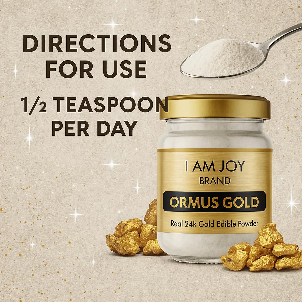 I Am Joy co. Pure Ormus White Gold Powder Monoatomic M-State 24k 99.99% | No Plastic, No Lye, No Dyes, No Fillers | 22 Grams I Am Joy co.Au supplements