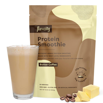 FlavCity Protein Powder Smoothie, Butter Coffee - 100% Grass-Fed Whey Protein Powder FlavCityUS supplements