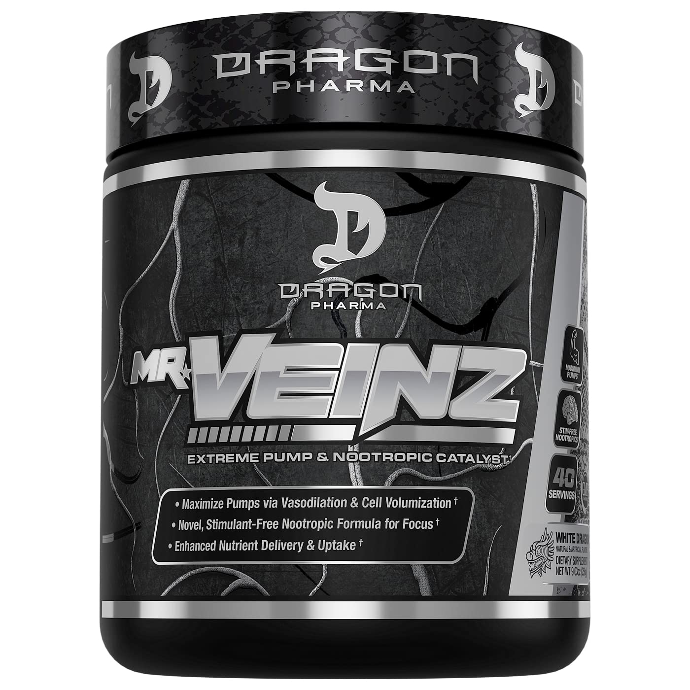 DRAGON PHARMA Mr. Veinz Stim Free Pre-Workout, Extreme Pump & Nootropic Catalyst DRAGON PHARMAAu supplements