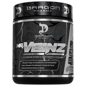 DRAGON PHARMA Mr. Veinz Stim Free Pre-Workout, Extreme Pump & Nootropic Catalyst DRAGON PHARMAAu supplements