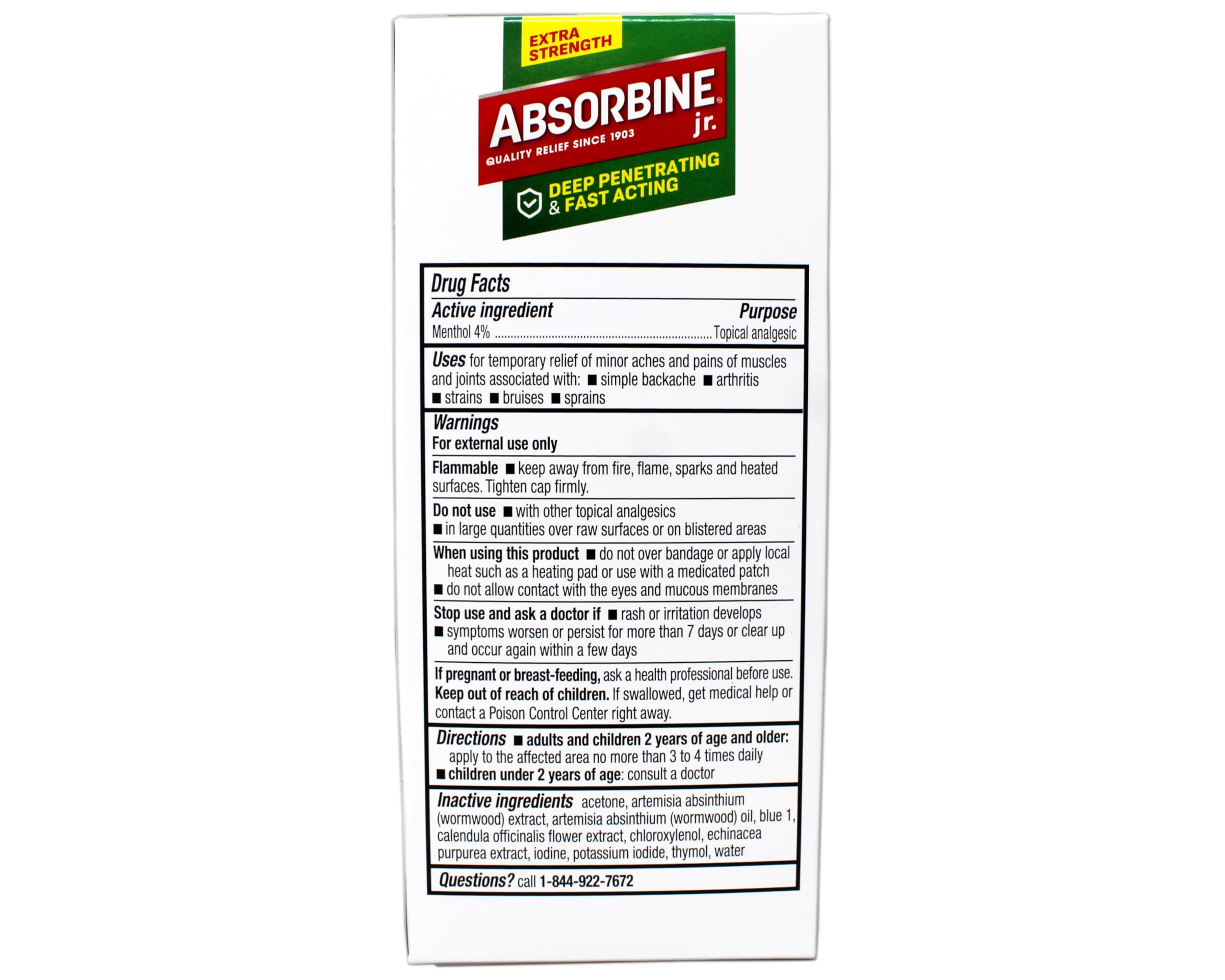 Absorbine Plus Pain Relieving Liquid - 4 oz, Pack of 6. ABSORBINE JR.Au supplements