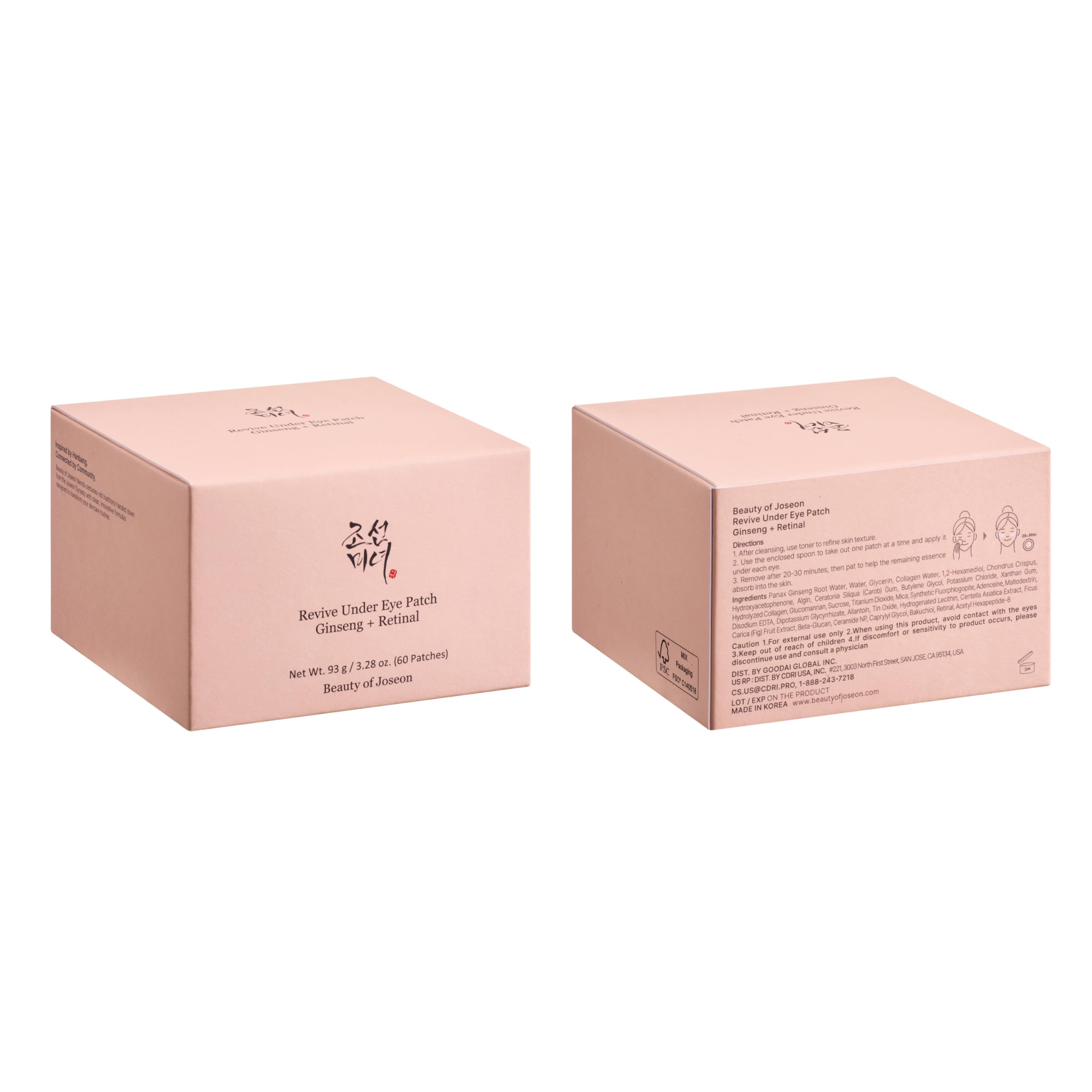 Beauty of Joseon Wrinkle Care Duo Set Revive Eye Serum (30ml / 1 fl oz) & Revive Ginseng Eye Patch (60 Sheets / 30 Pairs) Korean Skincare Beauty of JoseonAu supplements