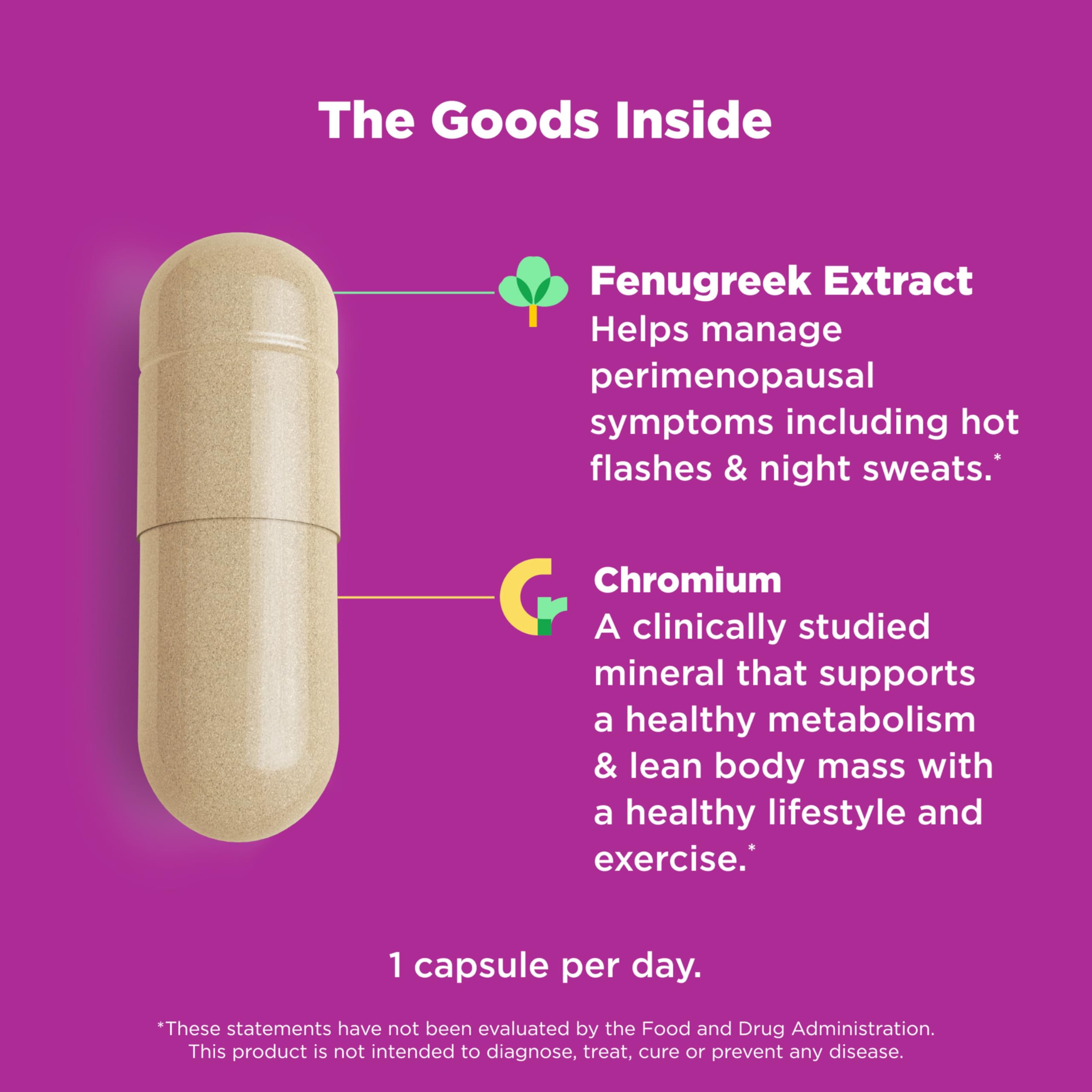 OLLY Balanced Perimeno Capsules, Supports Hormonal Balance, Mood & Metabolism During Perimenopause,* Fenugreek Extract, Chromium, 30 Day Supply - 30 Count OLLYAu supplements