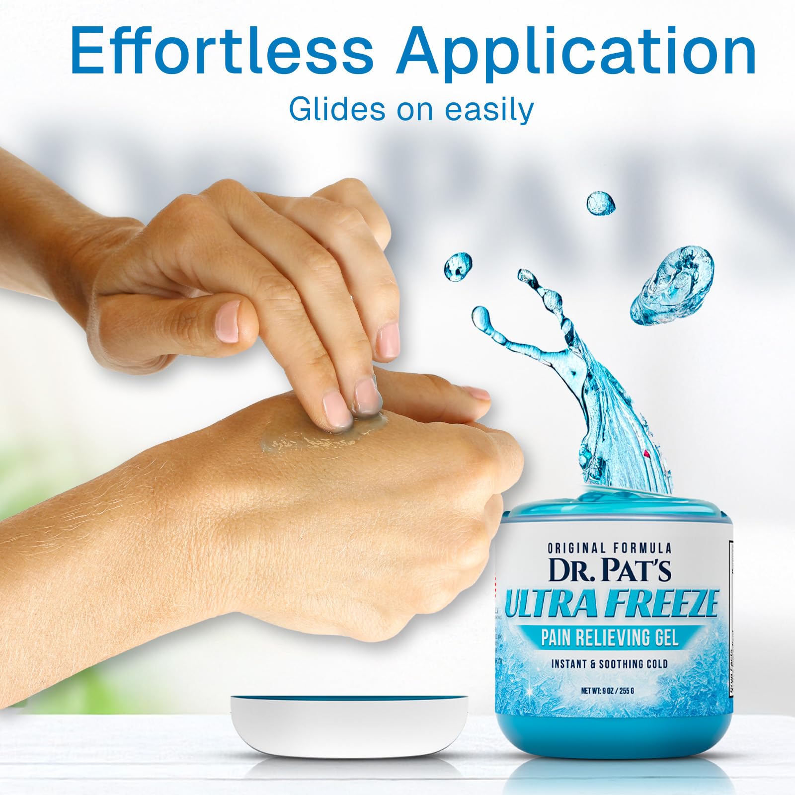 Ultra Freeze Dr Pat's Pain Relief Cream (9oz) - Muscle Rub Gel for Arthritis, Neuropathy, Foot & Joint - Cooling Sports Massage for Back, Shoulder & Knee - Menthol Analgesic for Neck & Body Ultra FreezeAu supplements