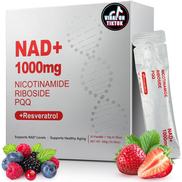 ZOROAHER 1000mg High-Potency NAD+ Liquid Supplement, Nicotinamide Riboside & Resveratrol with PQQ, Boosts Cellular Energy, Focus & Healthy Aging - 1 Pc ZOROAHERAu supplements