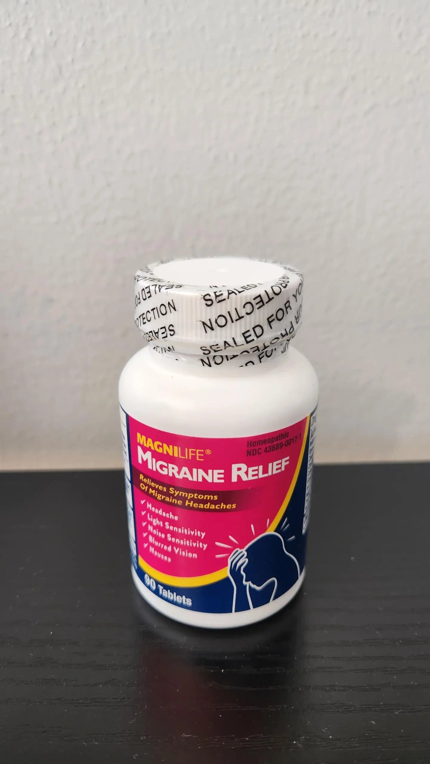 MagniLife Migraine Relief, Non-Habit Forming, 90 Homeopathic Tablets, Migraine Medicine for Light & Sound Sensitivity, Nausea, Blurred Vision & Pressure, Quick-Dissolve Headache Pain Relief MagniLifeAu supplements