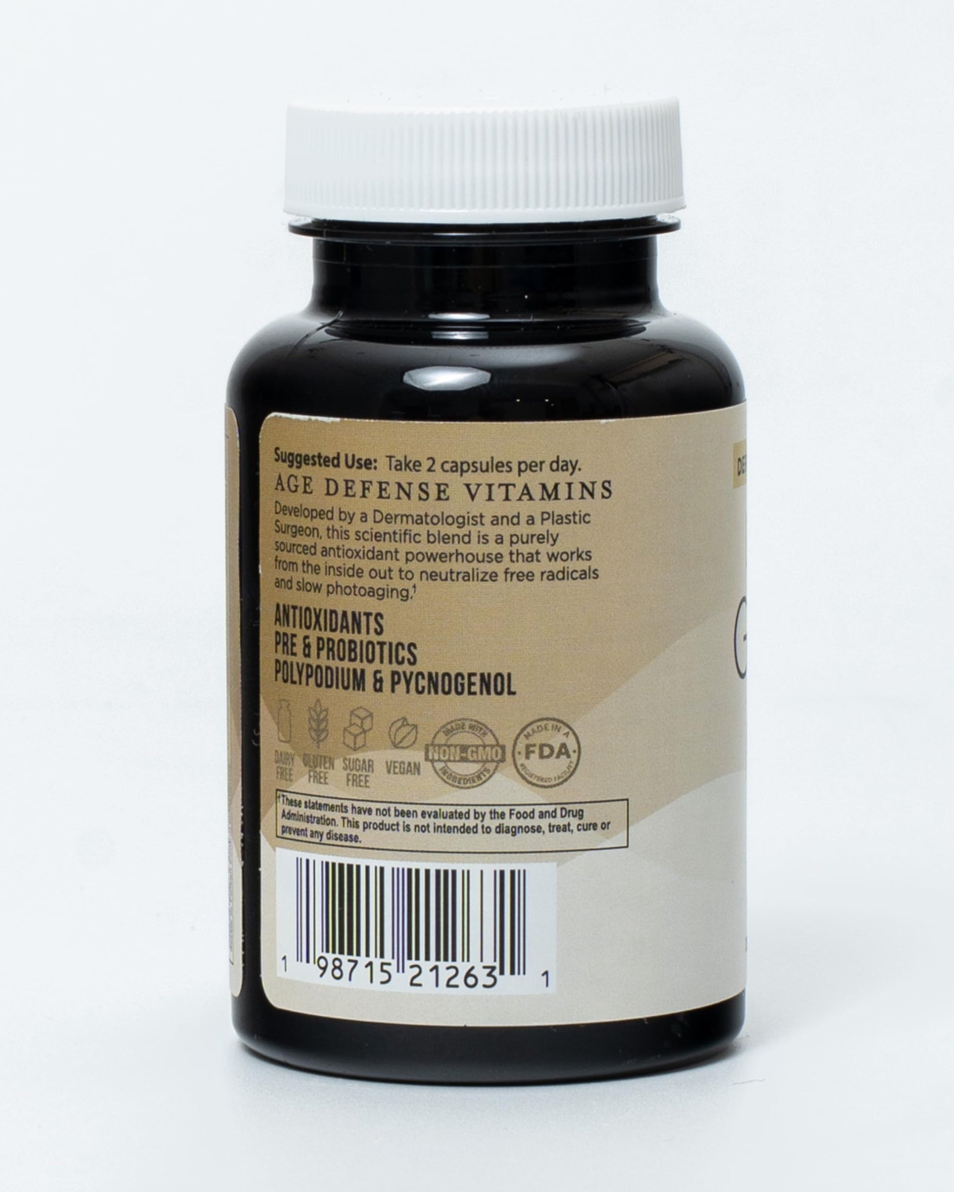 Inner Glow Age Defense Vitamins - Dermatologist and Plastic Surgeon Developed to Fight photoaging and Melasma, Polypodium Leucotomos Antioxidant Formula – Vegan, Gluten-Free – 60 Capsules Inner GlowAu supplements