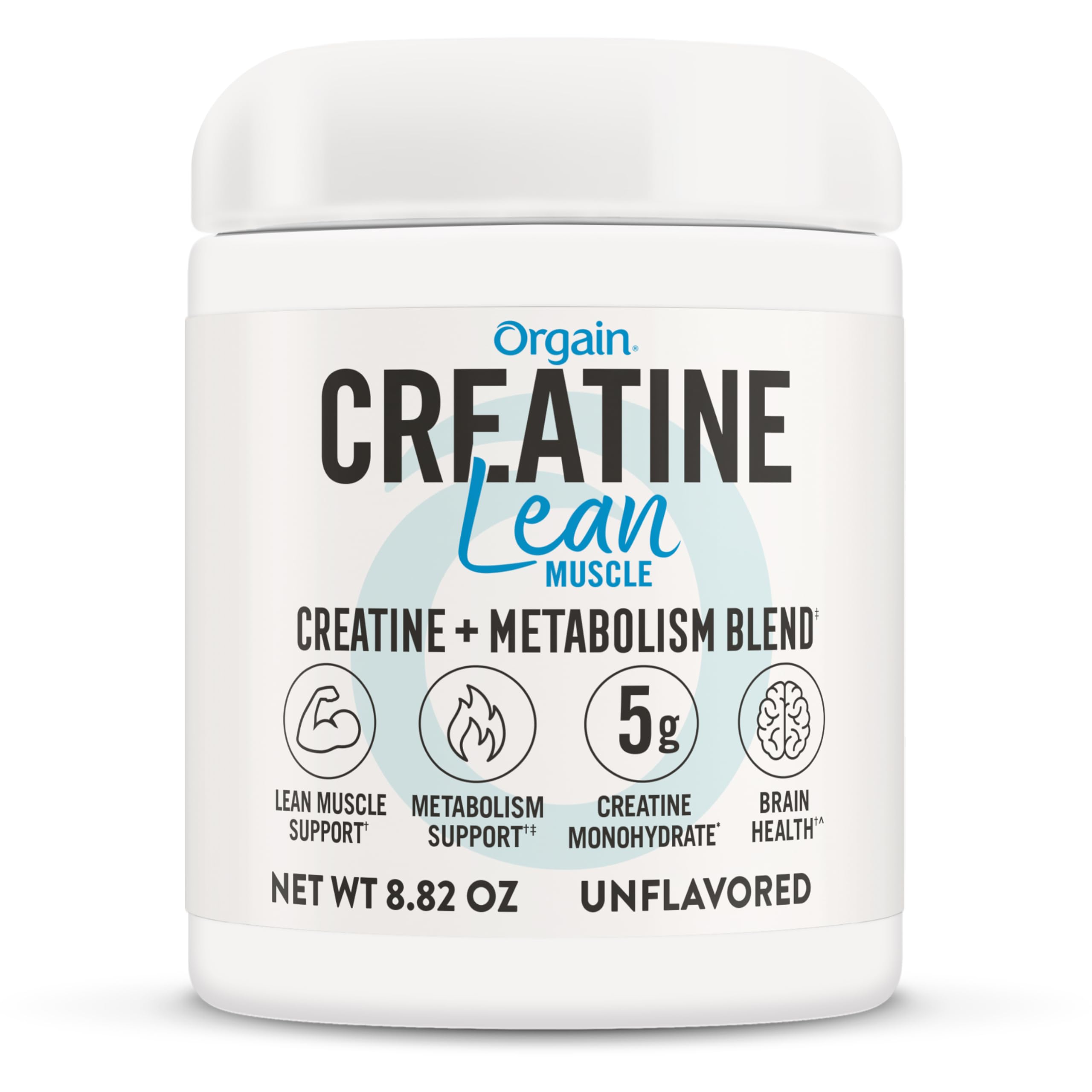 Orgain Micronized Creatine Monohydrate Lean Muscle Powder with Metabolism Blend, Unflavored, 50 Servings, Supports Muscle Strength and Brain Health, No Dairy or Soy, Gluten Free, Vegan OrgainAu supplements
