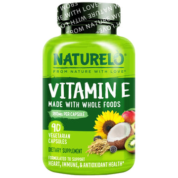 NATURELO Vitamin E Capsules 180 mg - 90 Vegan Capsules | Supports Skin, Hair, and Nails | Immune and Eye Health | NATURELOAu supplements