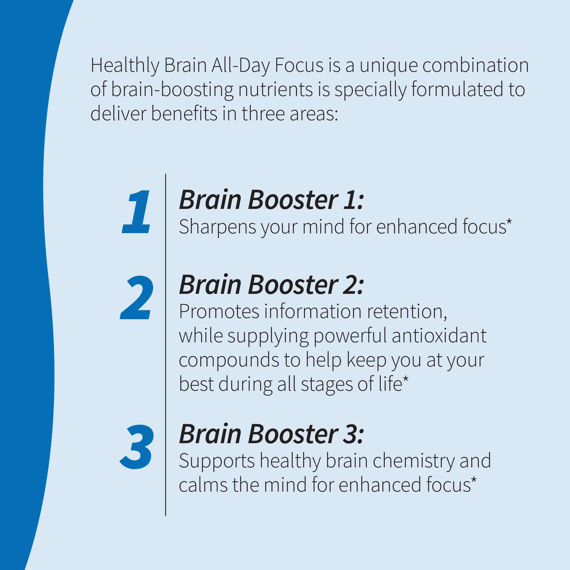 Applied Nutrition Healthy Brain All-Day Focus - 50 Tablets - Powerful 3-in-1 Brain Booster with Turmeric Extract - 25 Servings Applied NutritionAu supplements