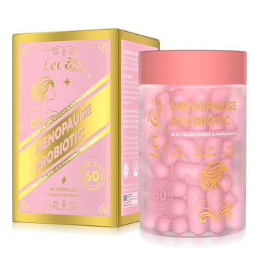 LeCozz Menopause Supplement for Women : Hormone-Free Probiotic with Black Cohosh & Ashwagandha Support for Hot Flashes Mood Balance & Skin Health 60 Capsules LeCozzAu supplements